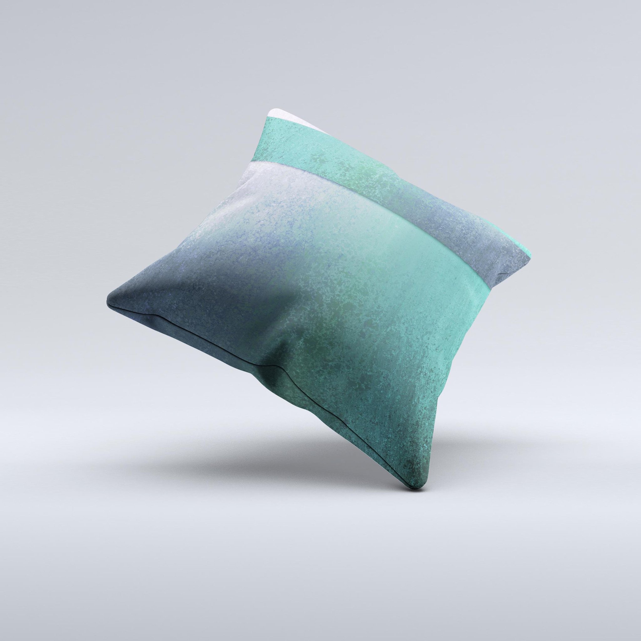 Vivid emerald green decorative throw pillow with sponge texture, showcasing unique handmade design and high-quality fabric.