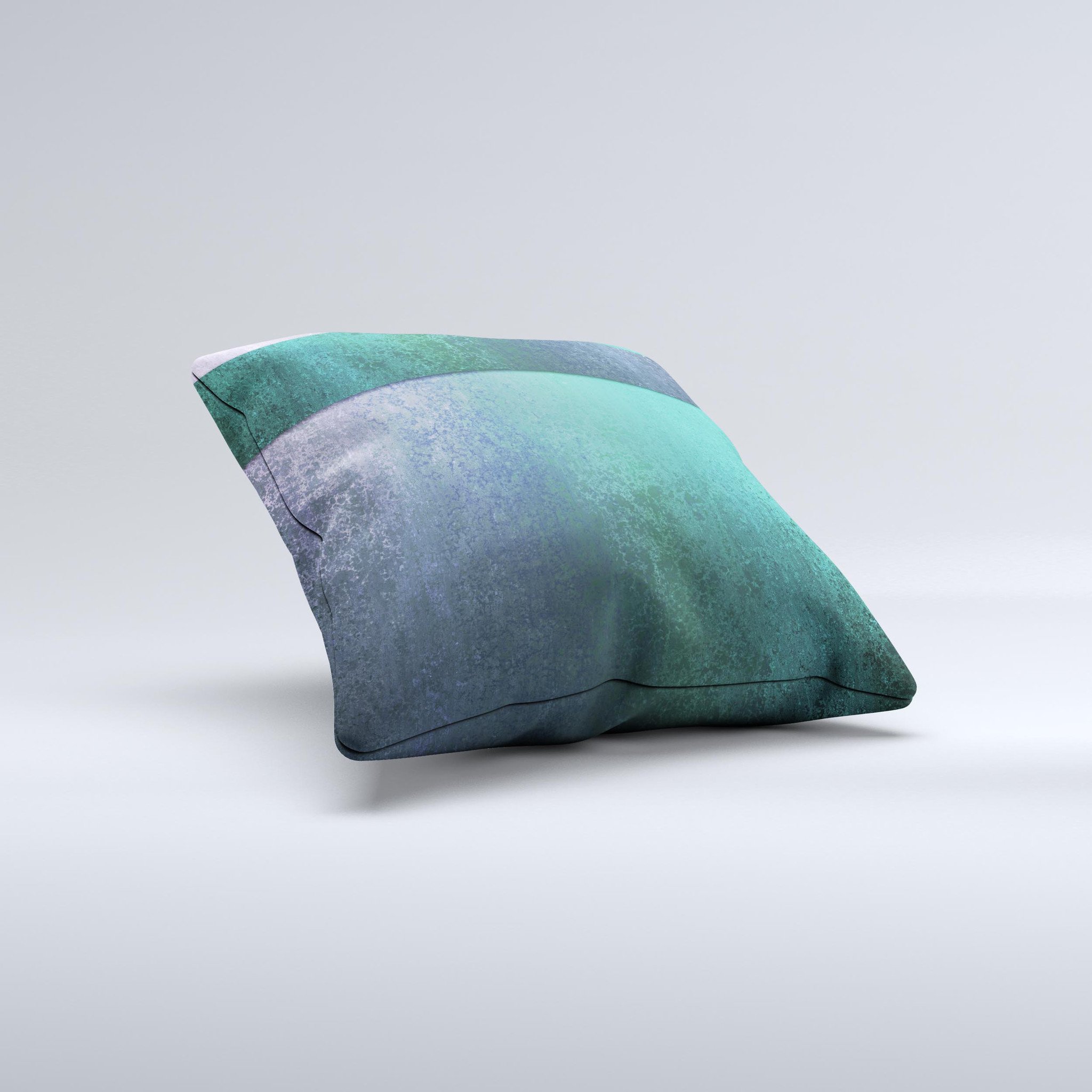 Vivid emerald green decorative throw pillow with sponge texture, showcasing unique handmade design and high-quality fabric.