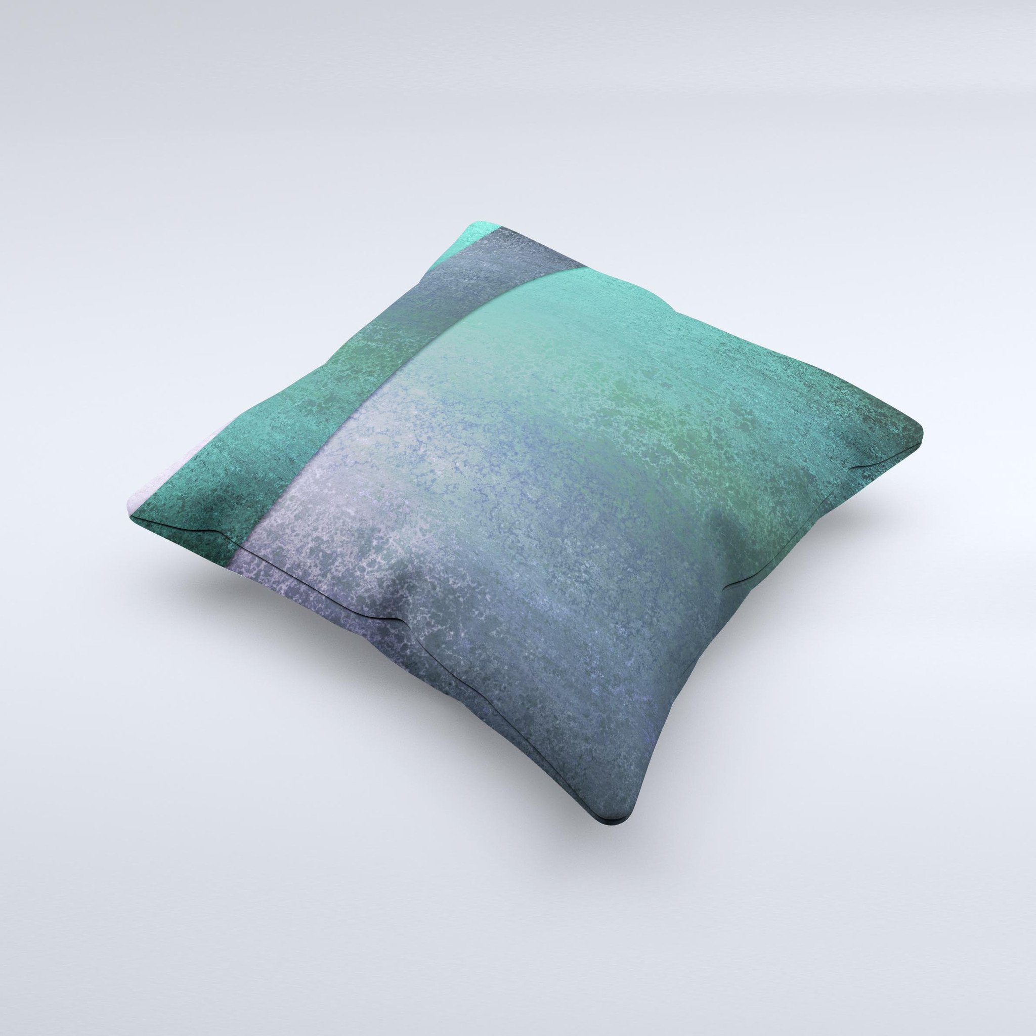 Vivid emerald green decorative throw pillow with sponge texture, showcasing unique handmade design and high-quality fabric.