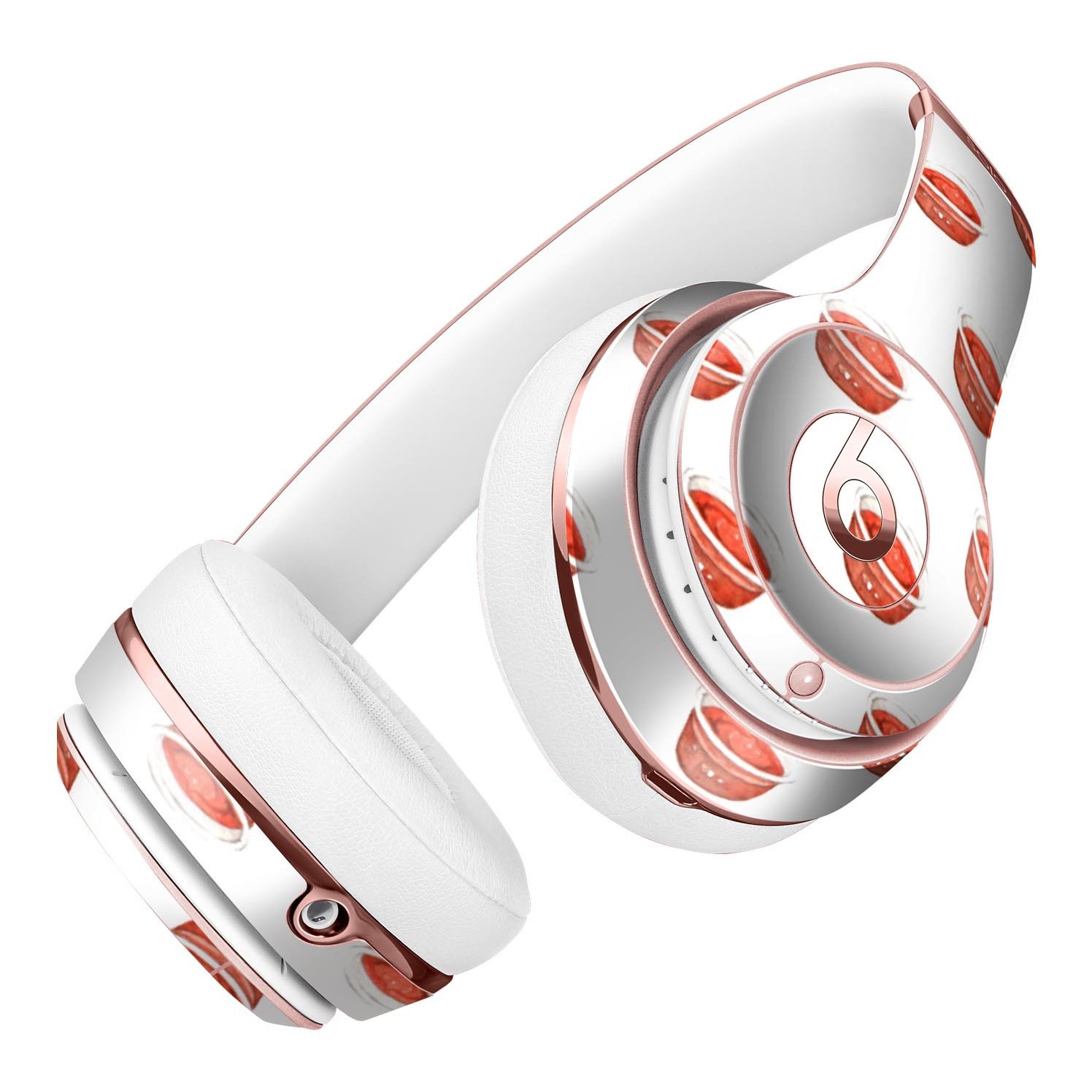 Vivid Red Ketchup Bowl Skin Kit for Beats by Dre Solo 3, showcasing vibrant design and premium vinyl material.