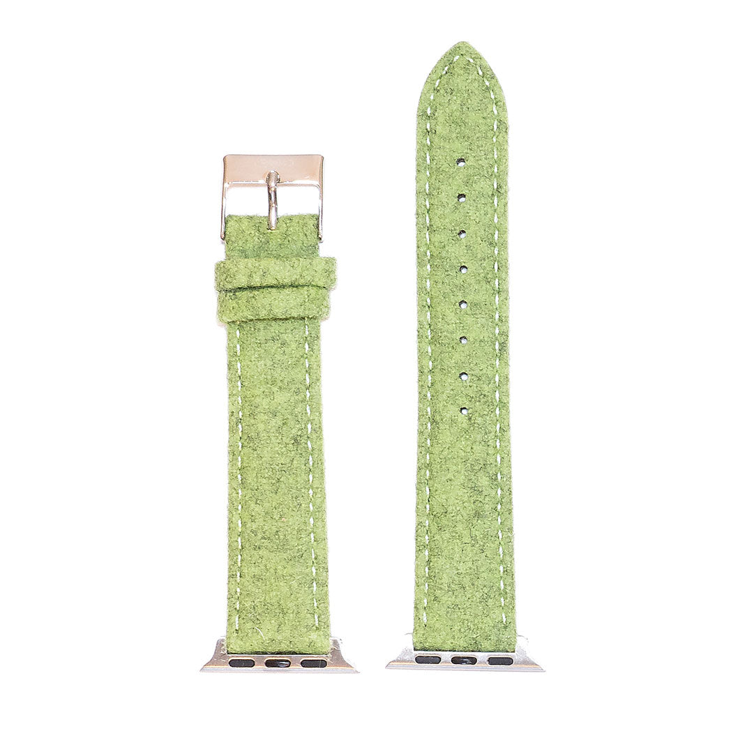 Waidzeit Smart Watch Strap made from Merino wool, showcasing its stylish design and available colors.