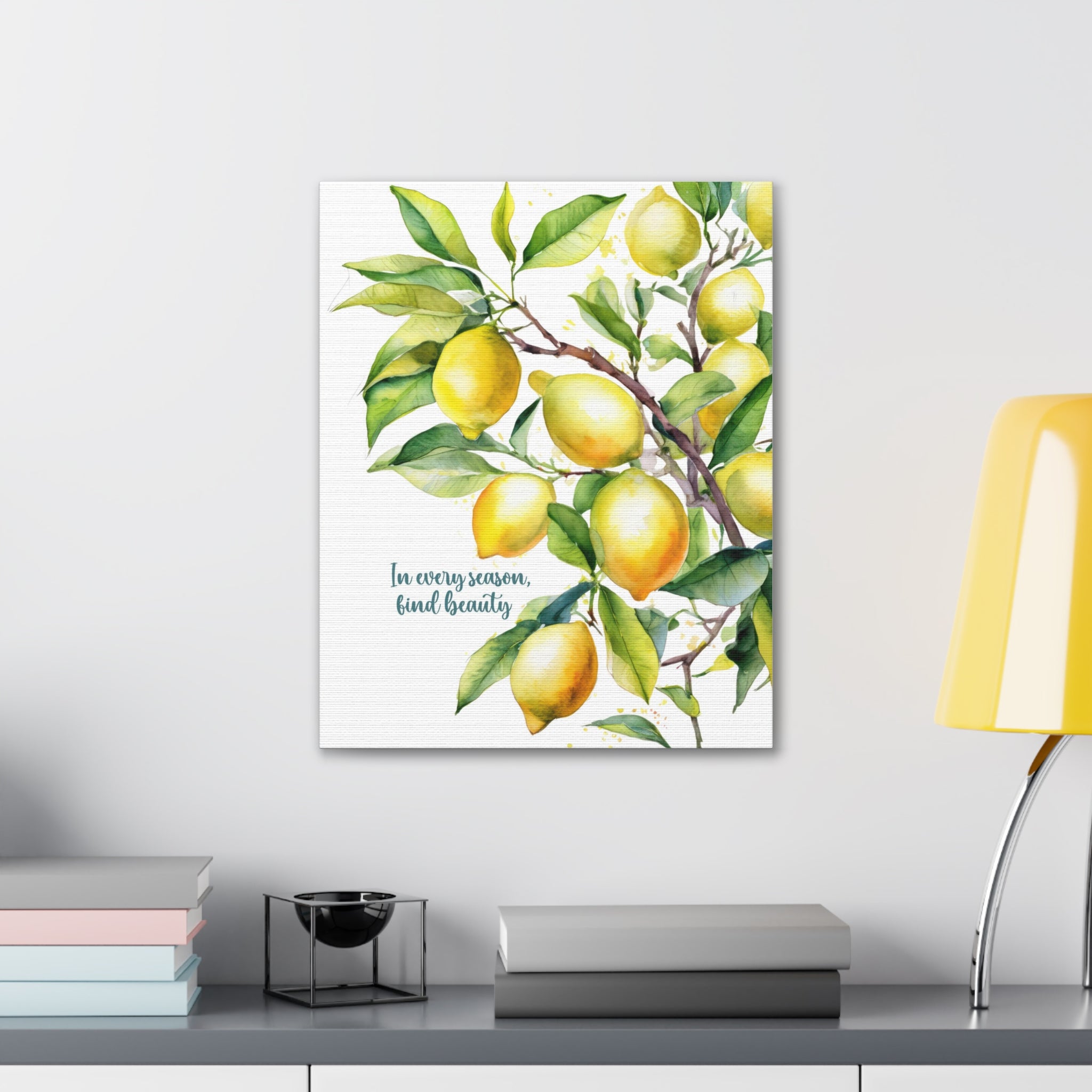 Canvas print artwork of a Lemon Tree, showcasing vibrant colors and intricate details, perfect for home or office decor.