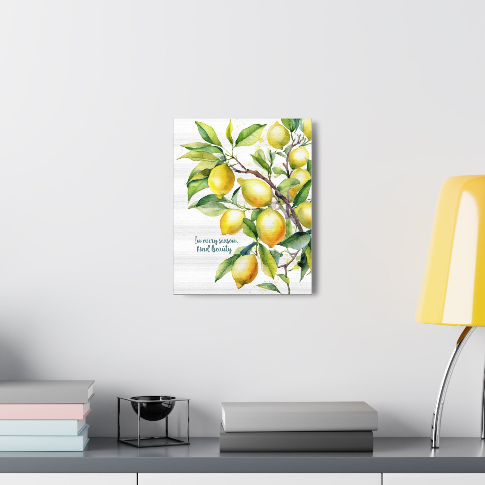 Canvas print artwork of a Lemon Tree, showcasing vibrant colors and intricate details, perfect for home or office decor.