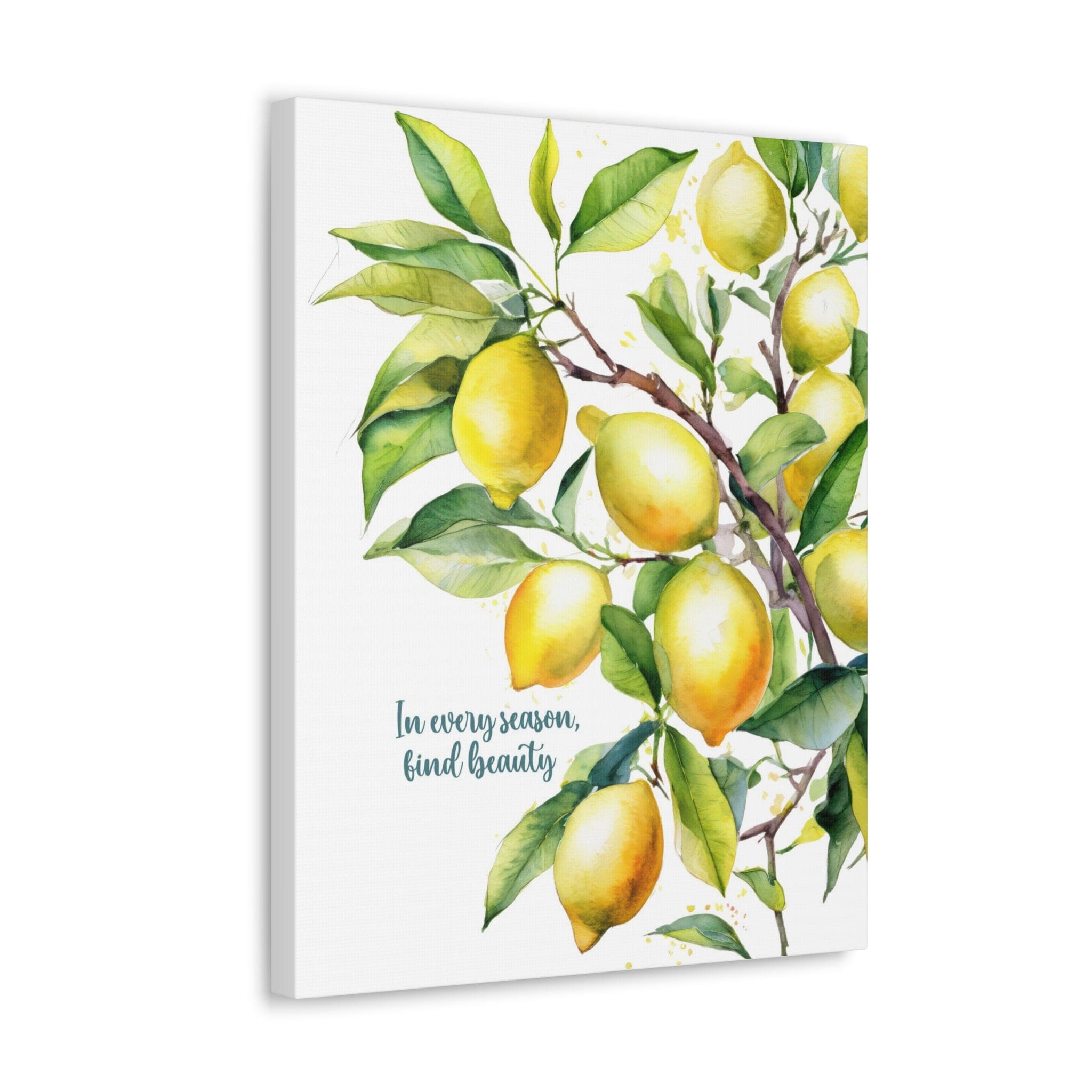 Canvas print artwork of a Lemon Tree, showcasing vibrant colors and intricate details, perfect for home or office decor.