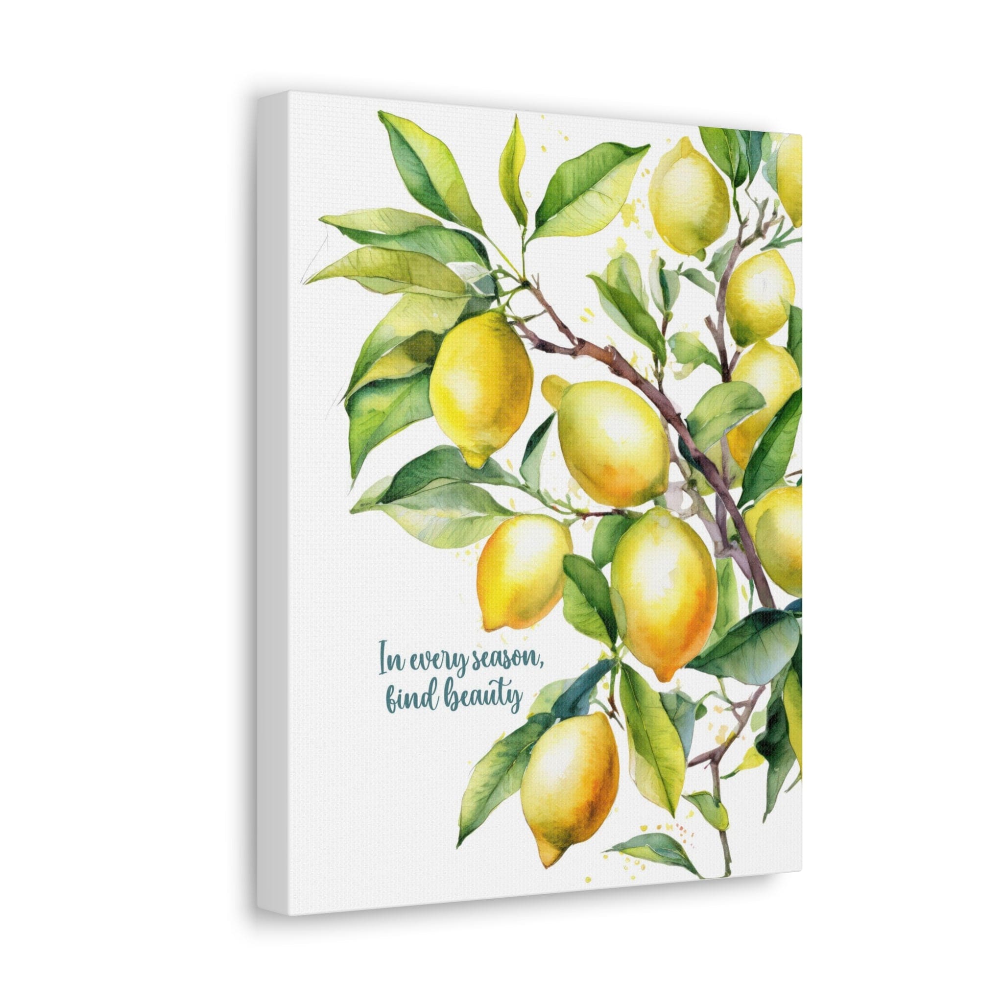 Canvas print artwork of a Lemon Tree, showcasing vibrant colors and intricate details, perfect for home or office decor.