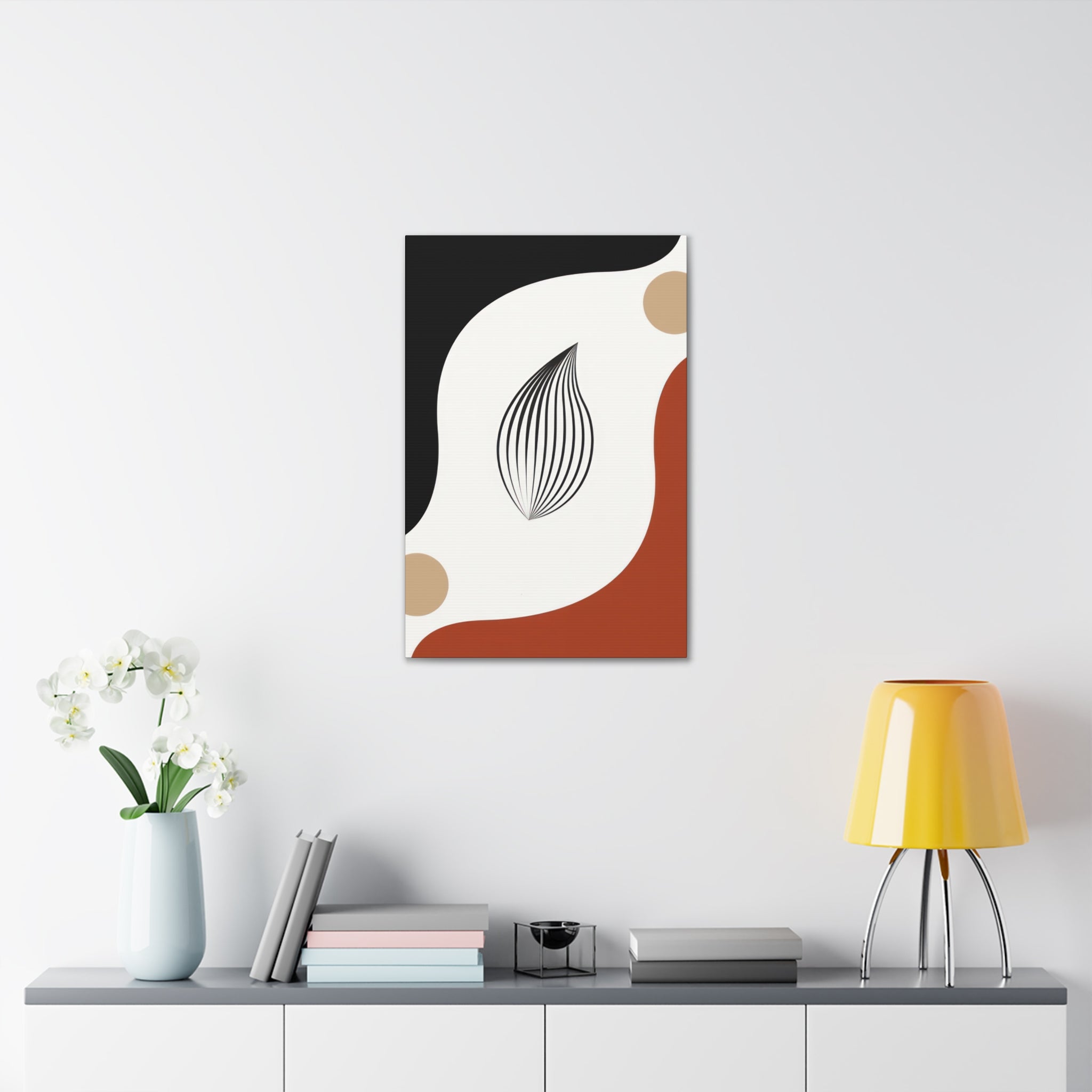 A beautifully designed canvas print featuring unique line art, perfect for wall decor in homes or offices.