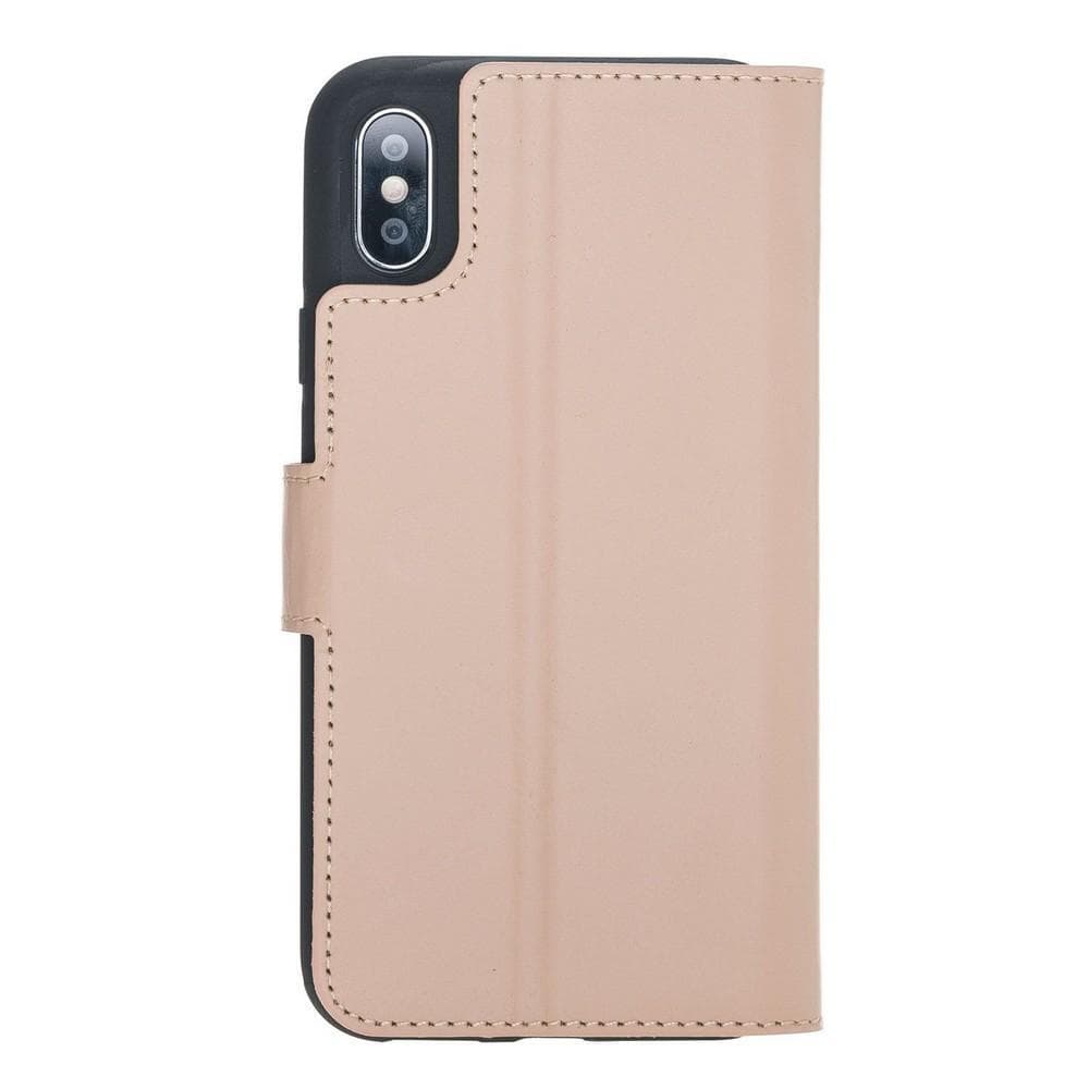 Wallet Folio Leather Case for Apple iPhone X series, featuring an ID slot and premium full grain leather design.