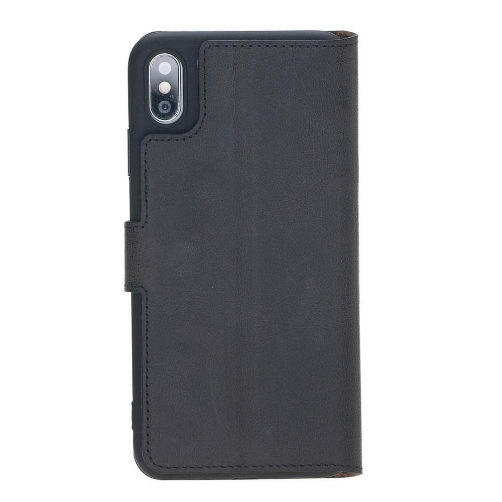 Wallet Folio Leather Case for Apple iPhone X series, featuring an ID slot and premium full grain leather design.