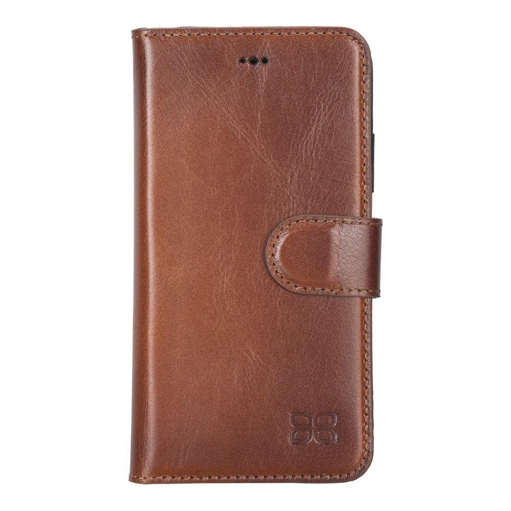 Wallet Folio Leather Case for Apple iPhone X series, featuring an ID slot and premium full grain leather design.