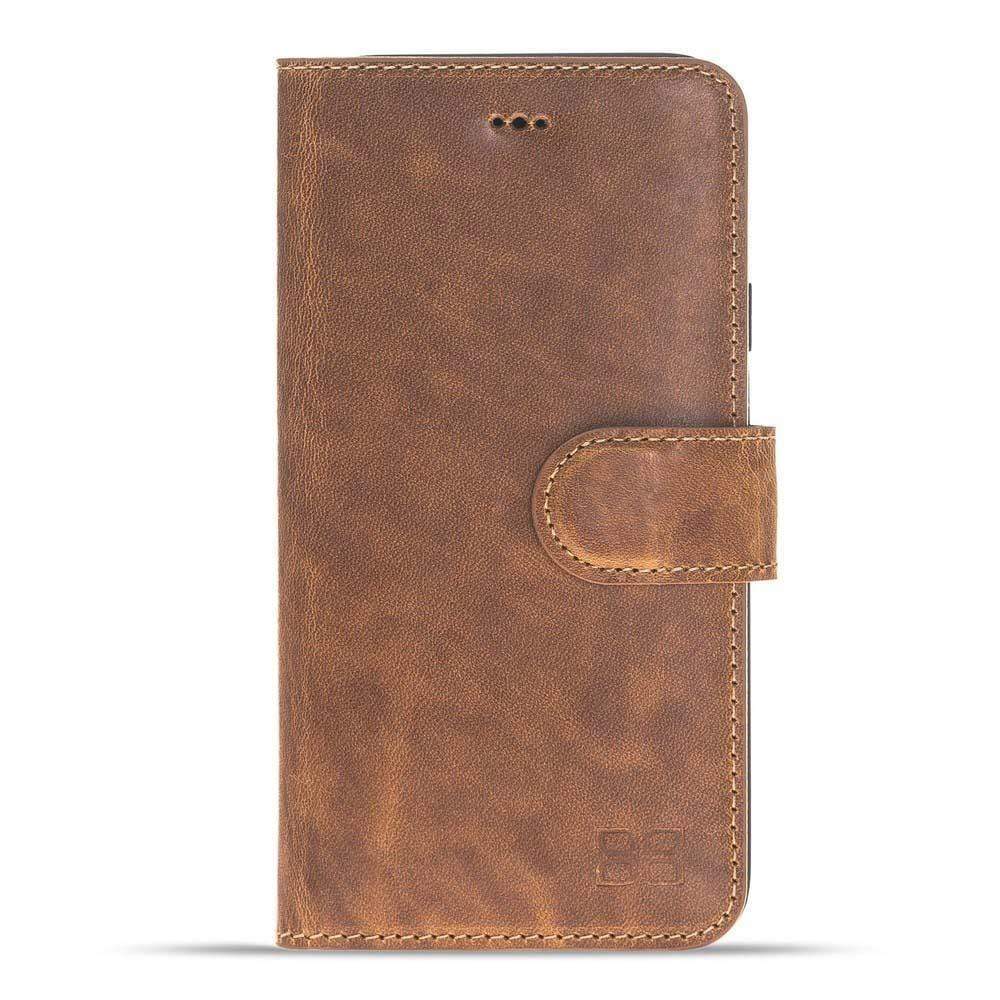 Wallet Folio Leather Case for Apple iPhone X series, featuring an ID slot and premium full grain leather design.