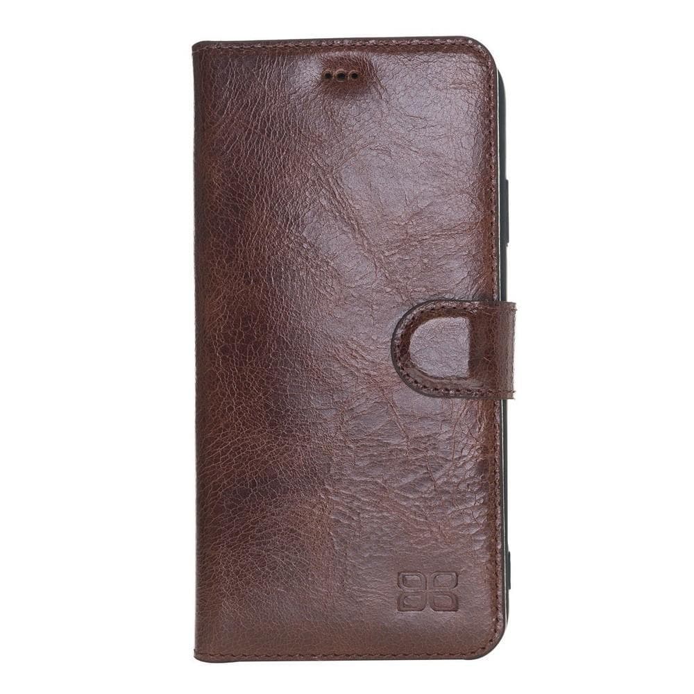 Wallet Folio Leather Case for Apple iPhone X series, featuring an ID slot and premium full grain leather design.