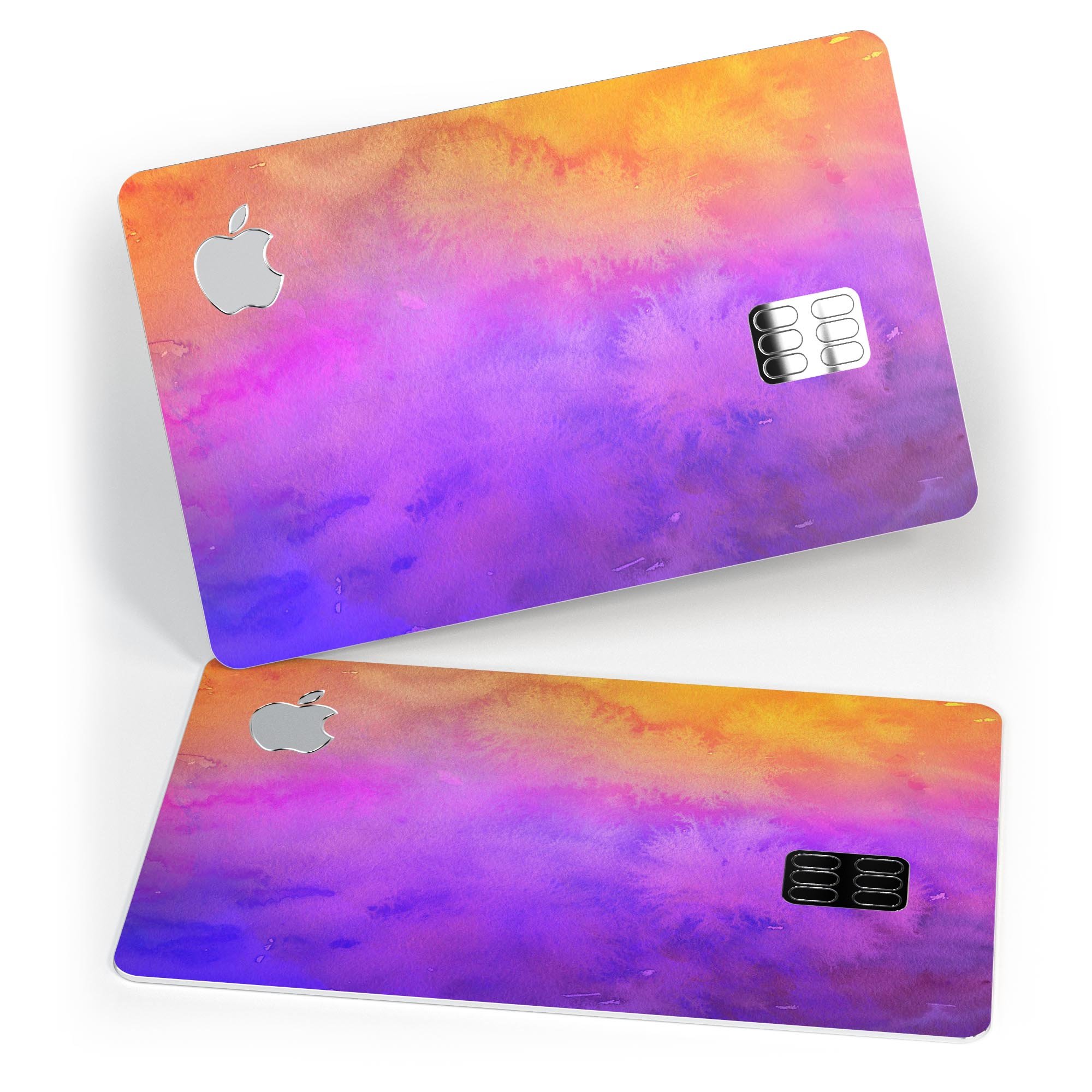 Washed 821 Absorbed Watercolor Texture decal on an Apple Card, showcasing its vibrant design and premium quality.