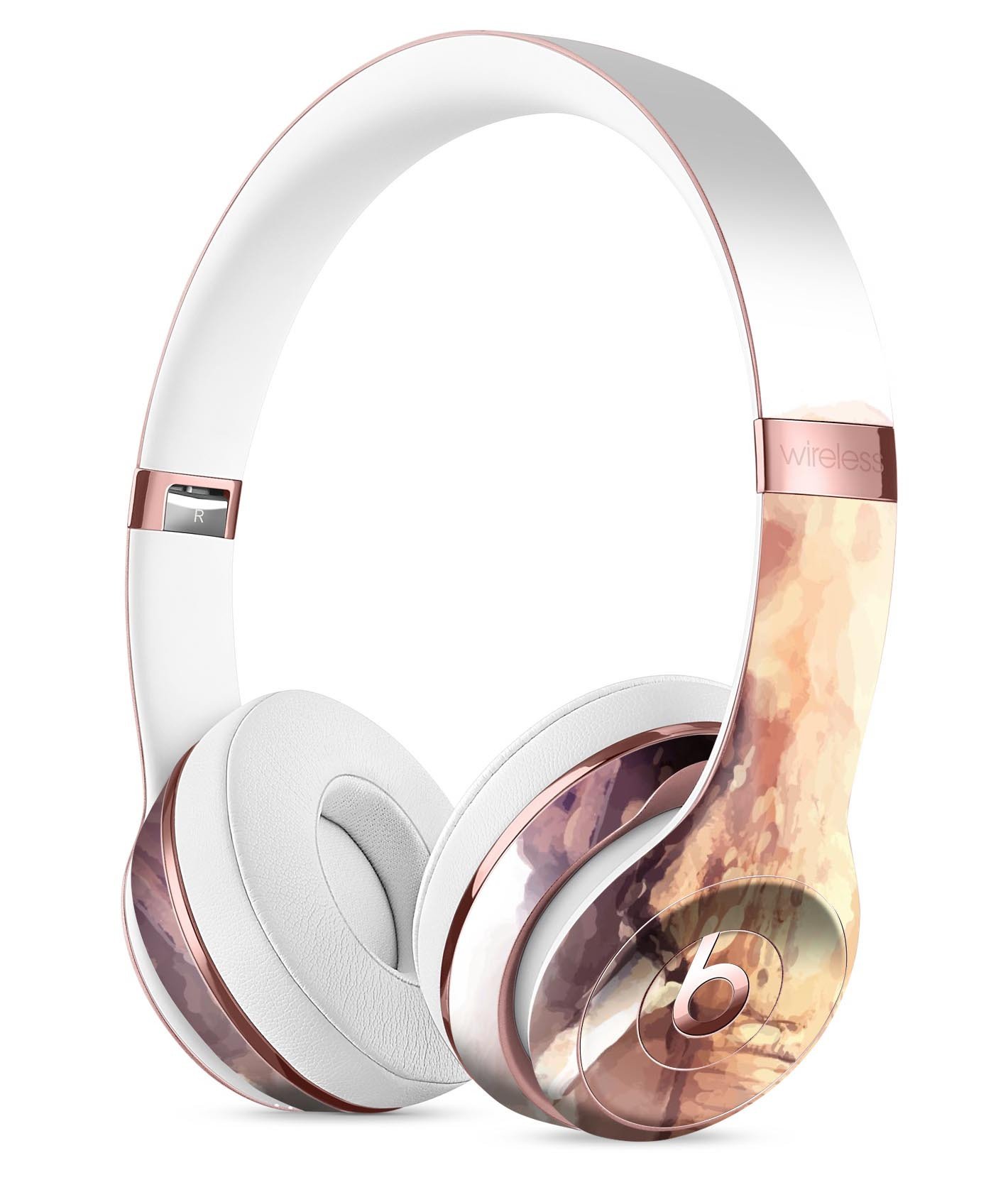 Watercolor Animal Skin Kit for Beats by Dre Solo 3, showcasing vibrant designs and a perfect fit.