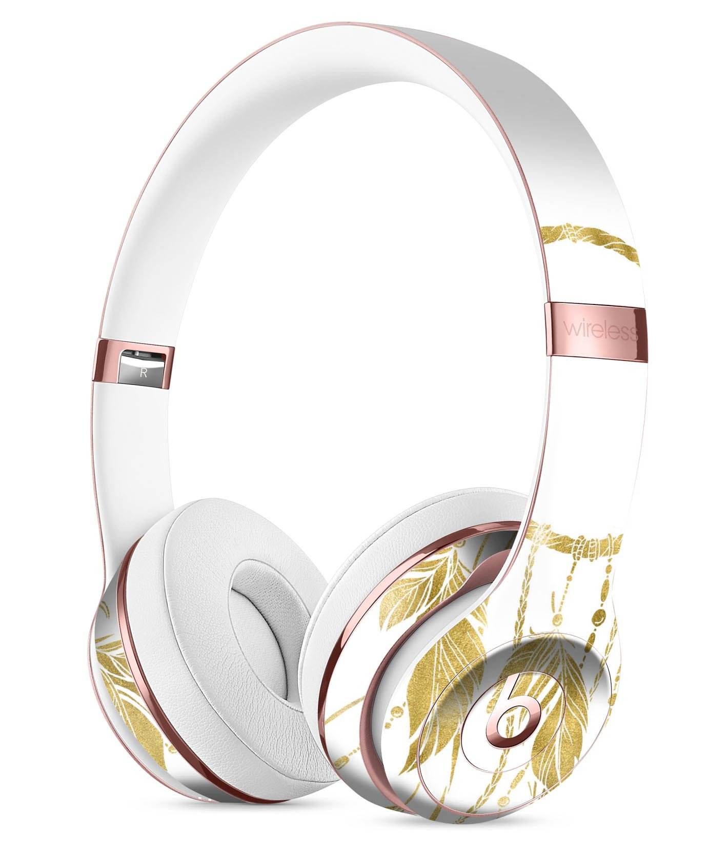 WaterColor Dreamcatchers v19 Full-Body Skin Kit for Beats by Dre Solo 3 Wireless Headphones, showcasing vibrant colors and intricate patterns.