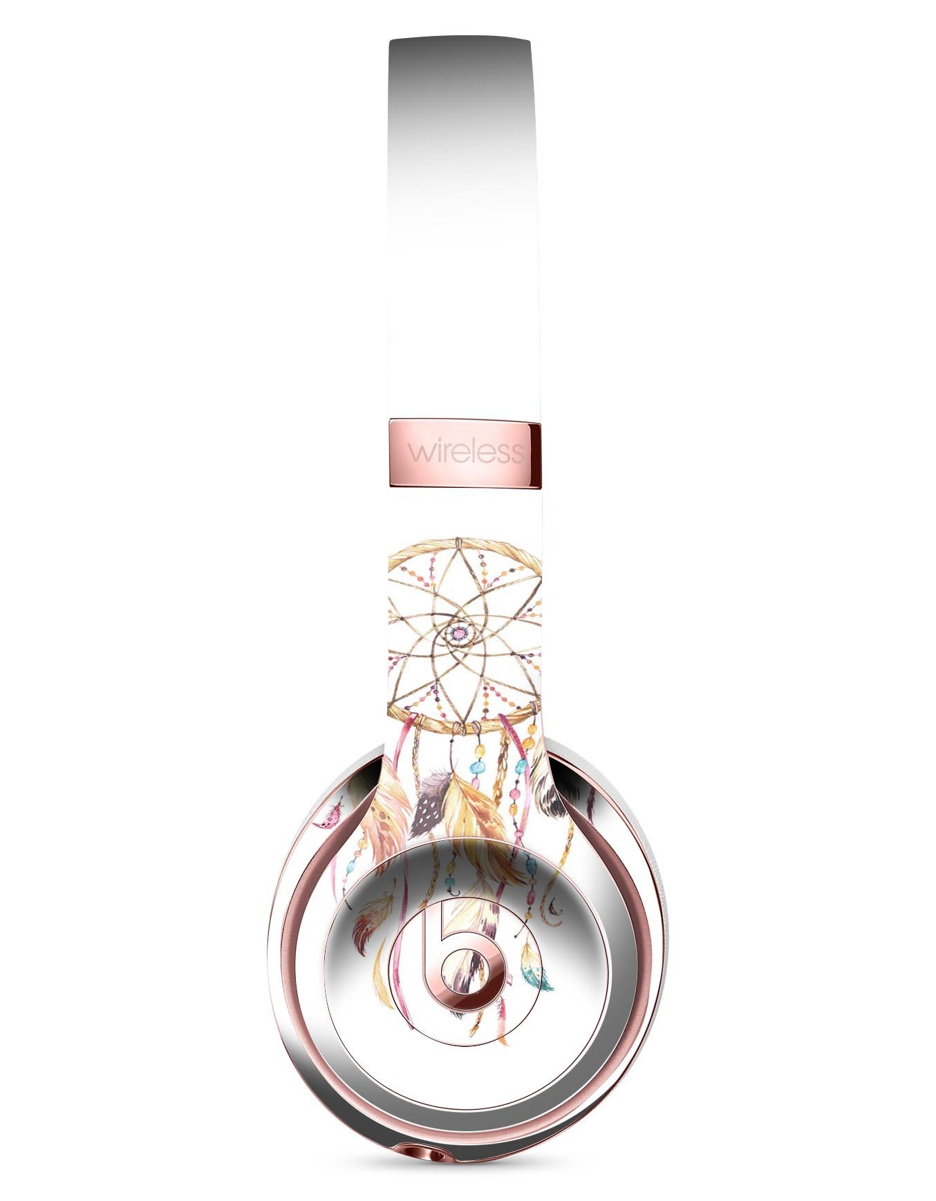 WaterColor Dreamcatchers v8 Full-Body Skin Kit for Beats by Dre Solo 3 Wireless Headphones, showcasing vibrant colors and unique design.