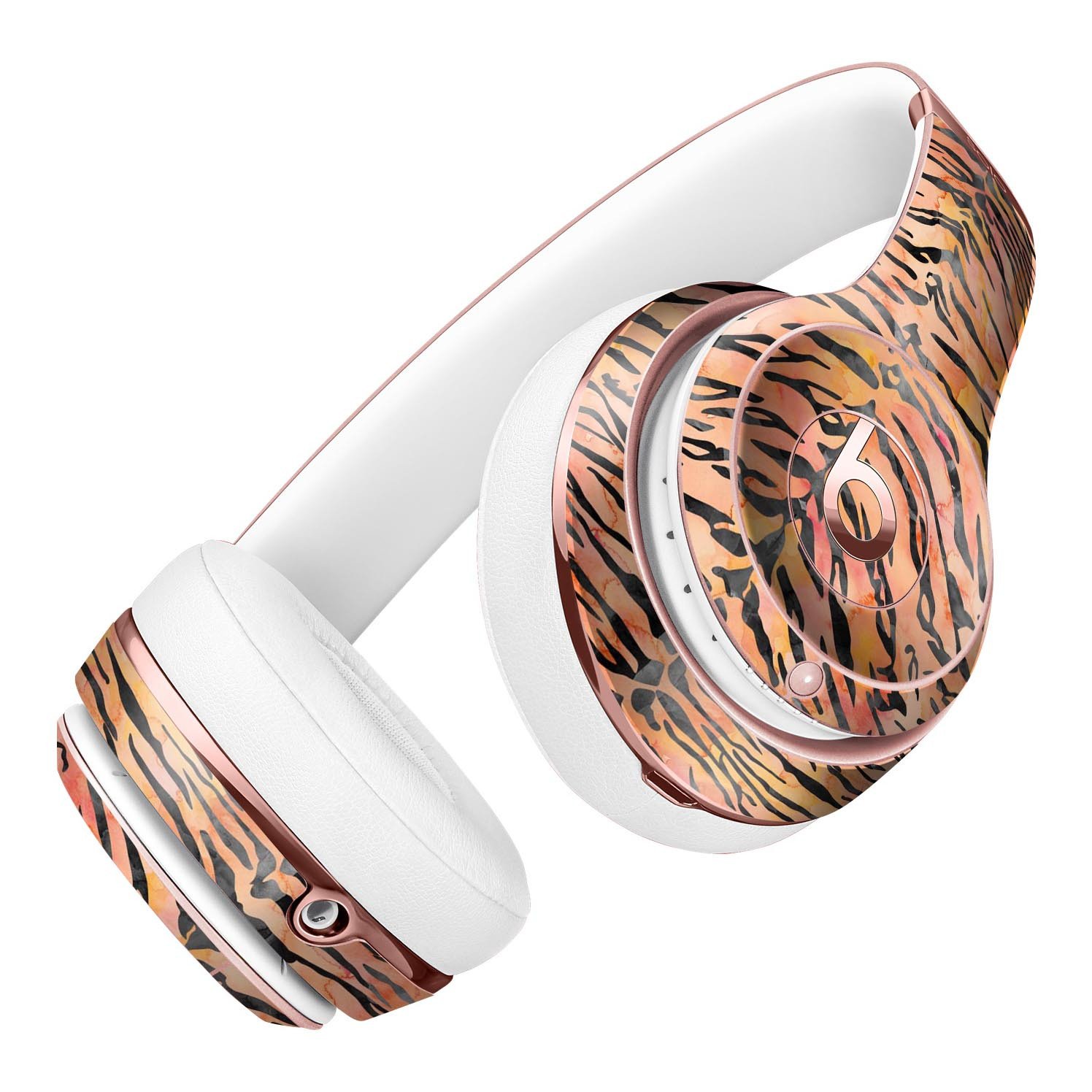 Watercolor Tiger Pattern Full-Body Skin Kit designed for Beats by Dre Solo 3 Wireless Headphones, showcasing vibrant colors and intricate design.