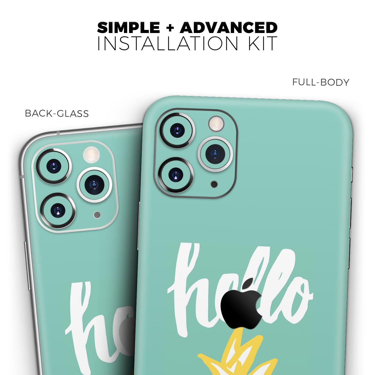 Well Hello Pineapple Skin-Kit for Apple iPhone 14, featuring vibrant pineapple design on premium vinyl.