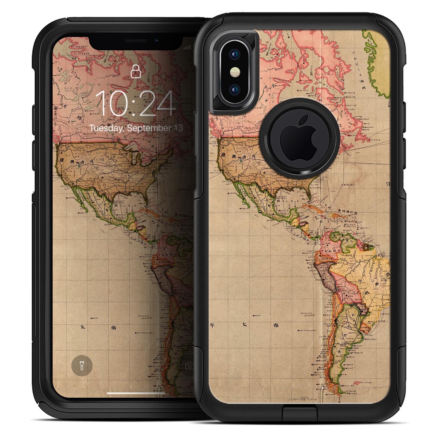 Western World Over Skin Kit for iPhone OtterBox Cases featuring dual-layer construction and stylish design.