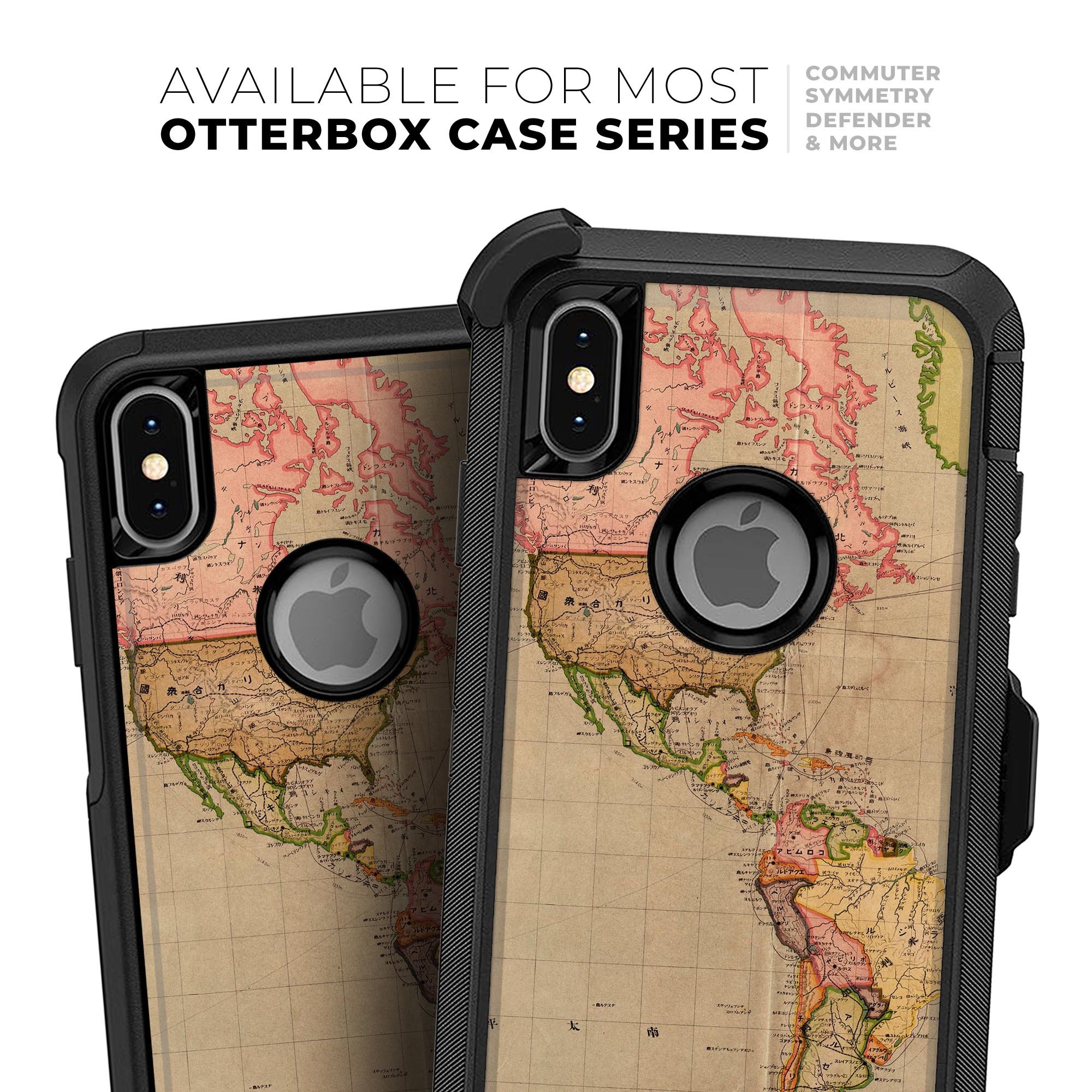 Western World Over Skin Kit for iPhone OtterBox Cases featuring dual-layer construction and stylish design.