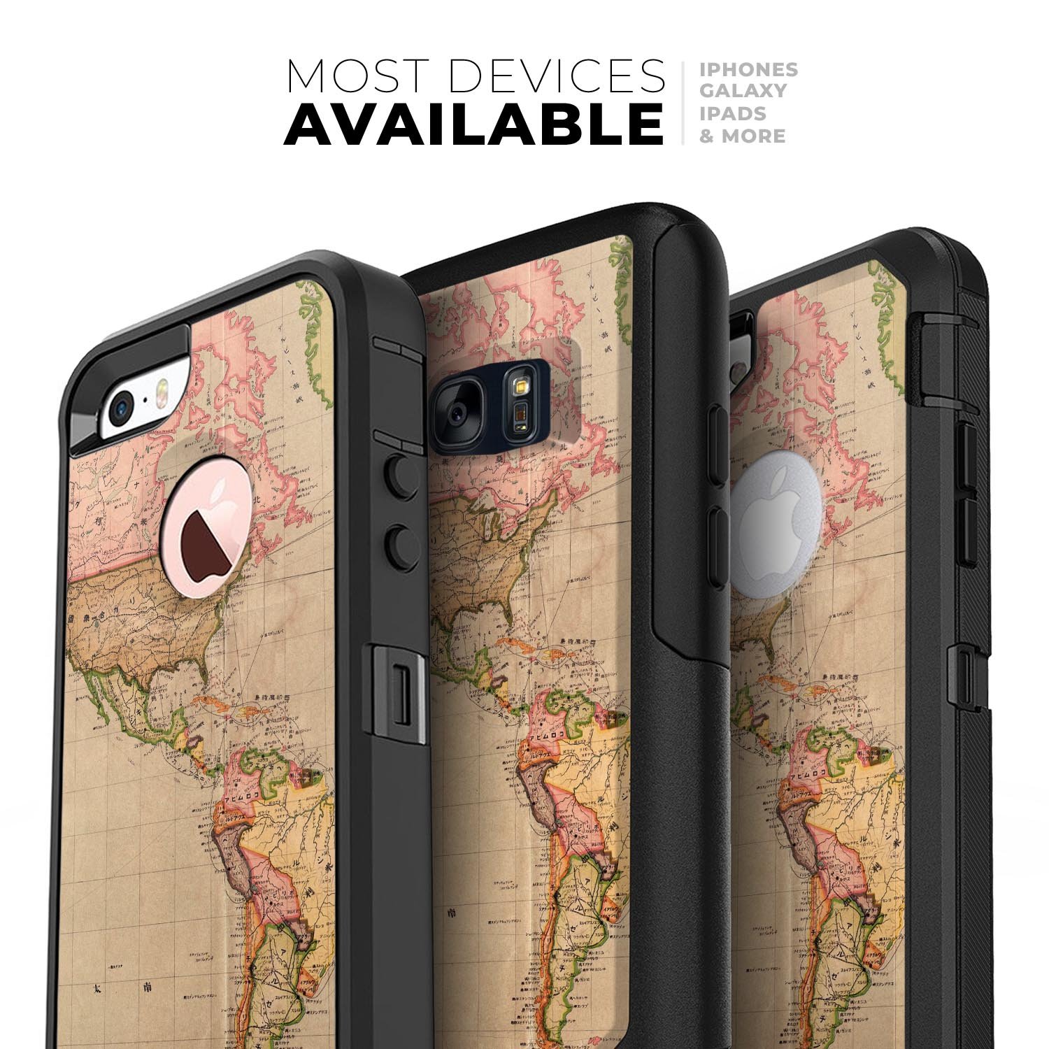 Western World Over Skin Kit for iPhone OtterBox Cases featuring dual-layer construction and stylish design.