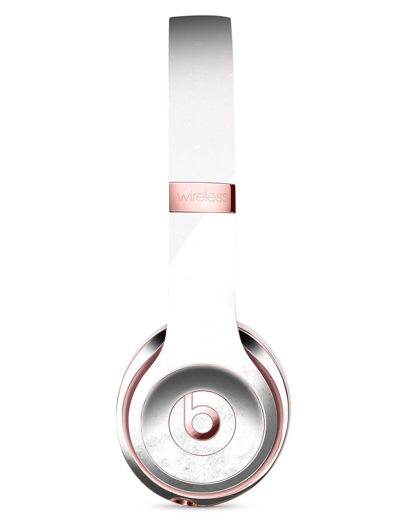 White and Neutral Marble Slab Skin Kit for Beats by Dre Solo 3 Wireless Headphones, showcasing a stylish design and precise fit.