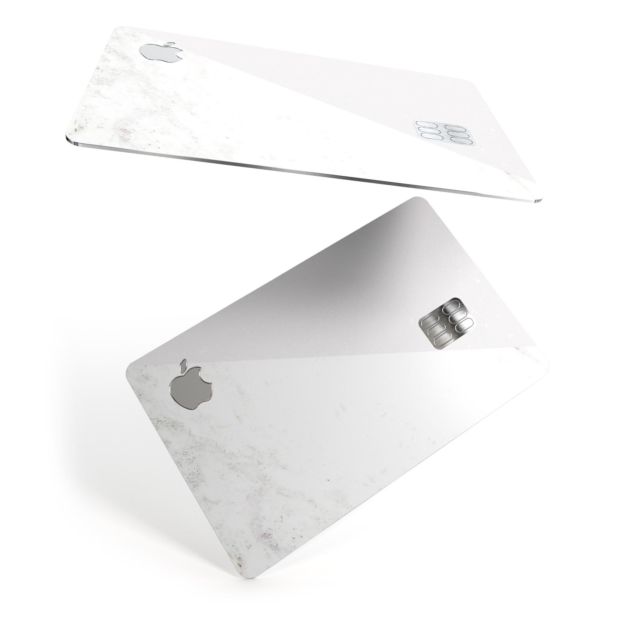 White and Neutral Marble Slab skin for Apple Card, showcasing premium vinyl design and protective features.