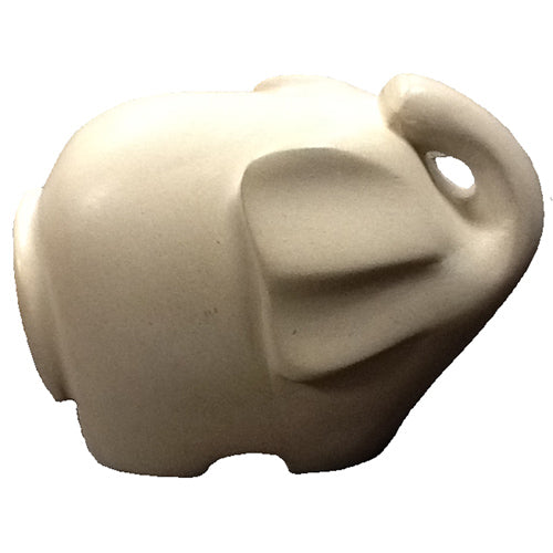 Handcrafted white soapstone elephant figurine, showcasing intricate details and a smooth finish, symbolizing strength and wisdom.