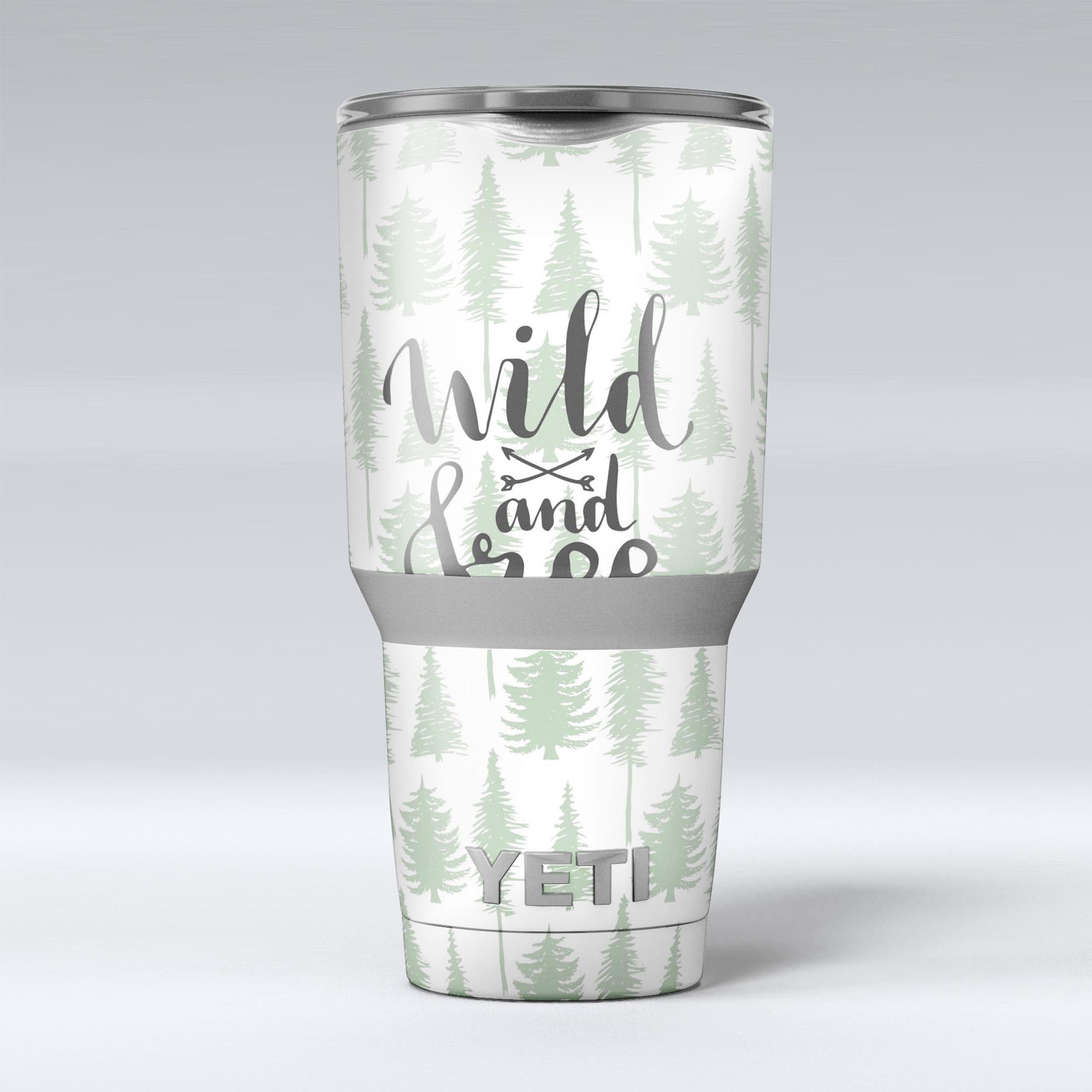 Wild and Free Skin Decal Vinyl Wrap Kit for Yeti Cooler, showcasing vibrant design and premium vinyl material.