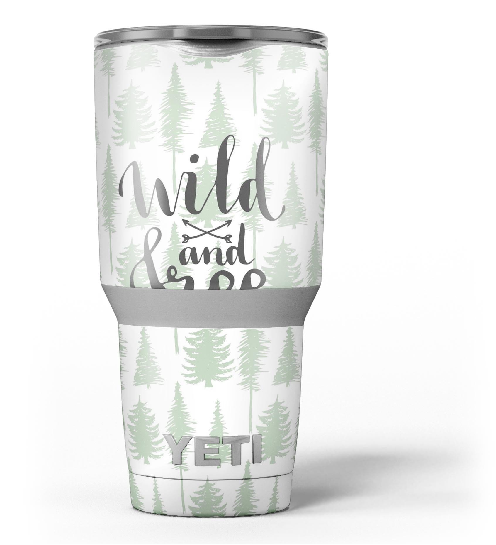 Wild and Free Skin Decal Vinyl Wrap Kit for Yeti Cooler, showcasing vibrant design and premium vinyl material.