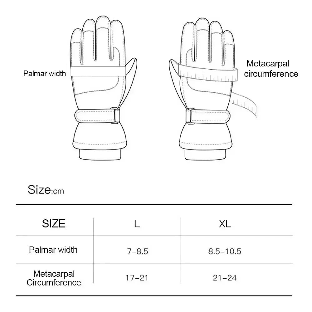 A pair of winter waterproof cycling gloves designed for sports, featuring a touch screen compatible design and non-slip grip.