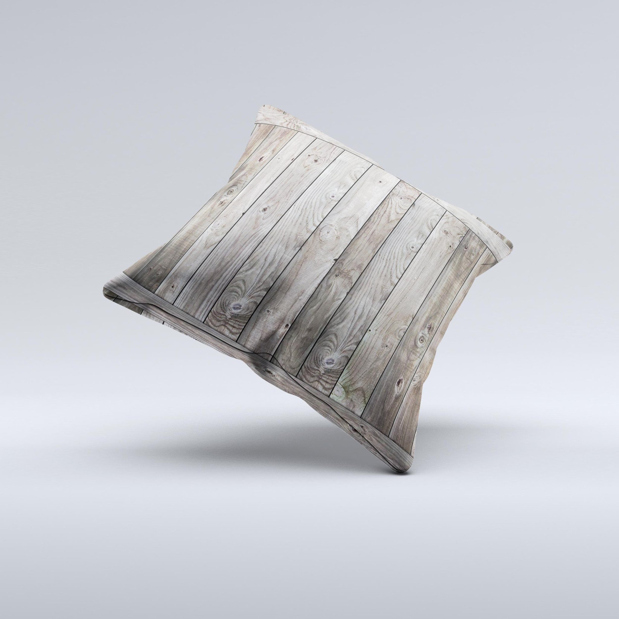 Handcrafted Wooden Wall-Panel ink-Fuzed Decorative Throw Pillow with unique design and high-quality fabric.