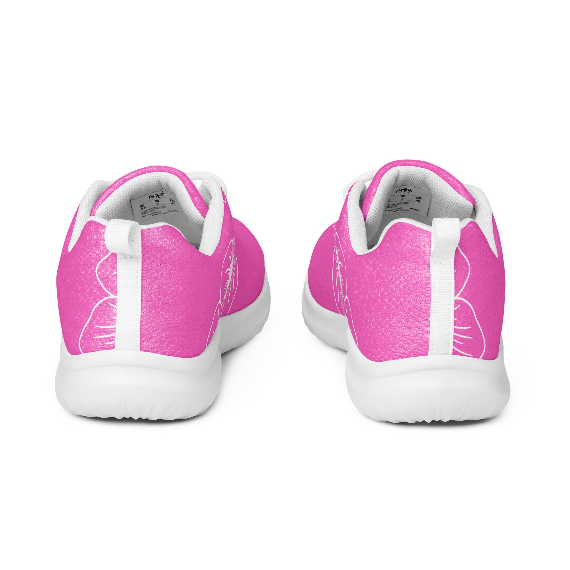 A pair of stylish women's athletic running shoes featuring a lightweight design, breathable lining, and padded collar, perfect for workouts and casual wear.