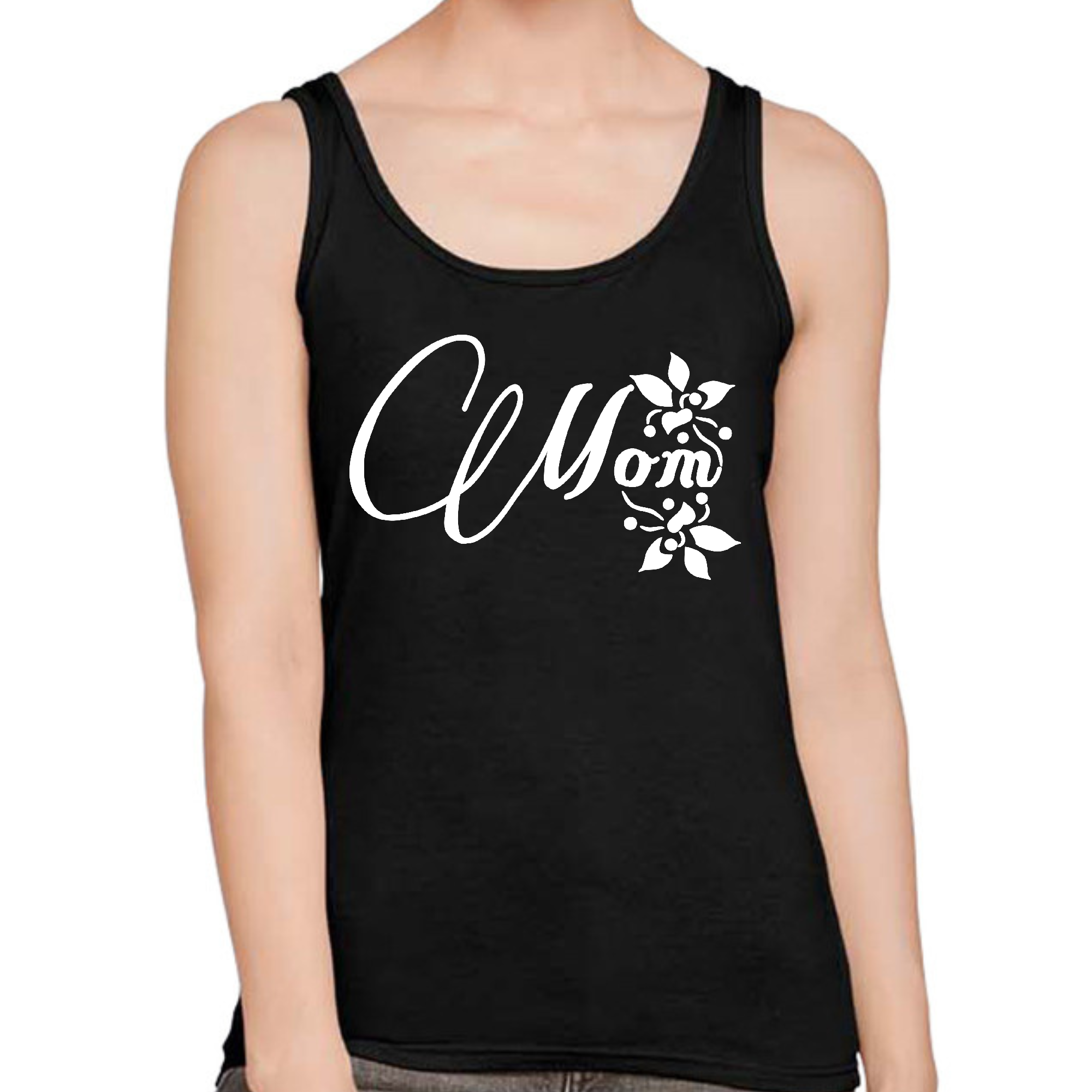 A stylish Women's Fitness Tank Top featuring a graphic design, made from soft cotton material, perfect for workouts and casual wear.