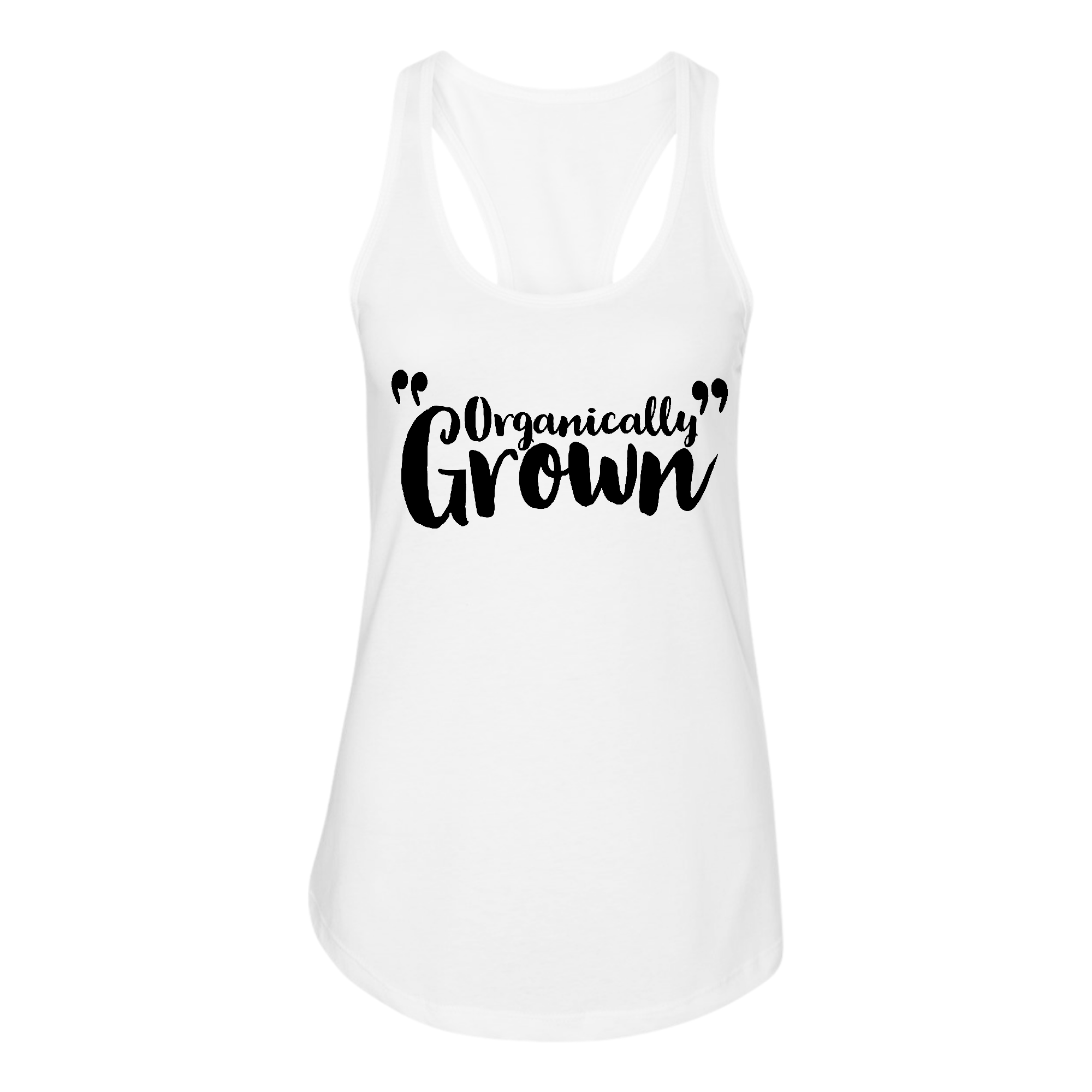 A stylish Women's Fitness Tank Top in black, made from soft preshrunk cotton, featuring an affirmation graphic for inspiration during workouts.