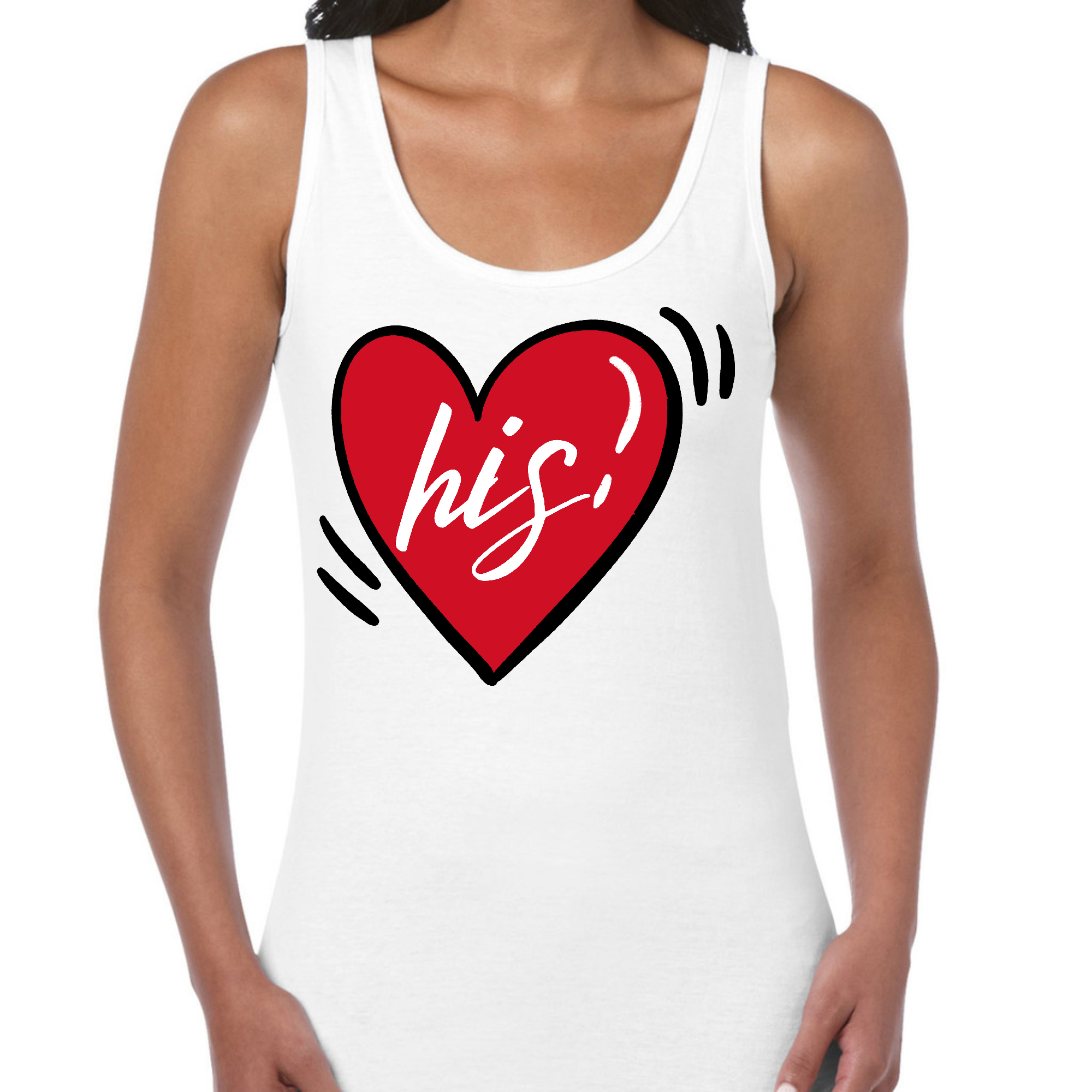 Women's Fitness Tank Top with motivational graphic, soft cotton material, and double-stitched seams, perfect for workouts.