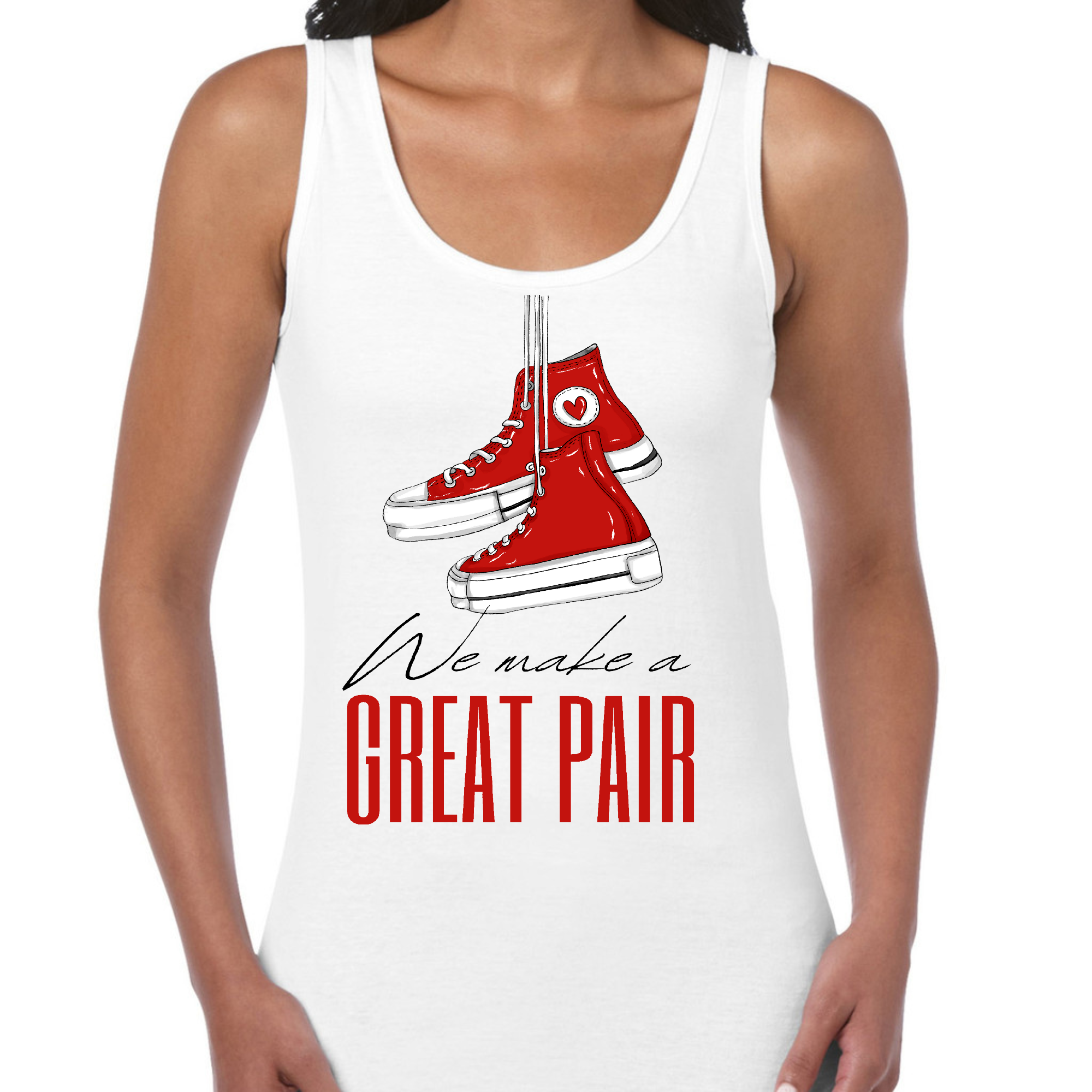 Womens Fitness Tank Top Graphic T-shirt featuring motivational design, soft cotton material, and double-stitched seams.