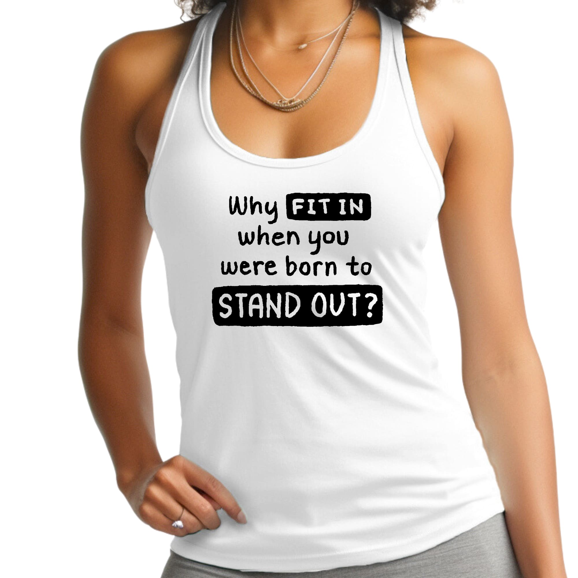 A stylish Women's Fitness Tank Top Graphic T-shirt made of soft cotton, featuring a trendy graphic design, perfect for workouts.