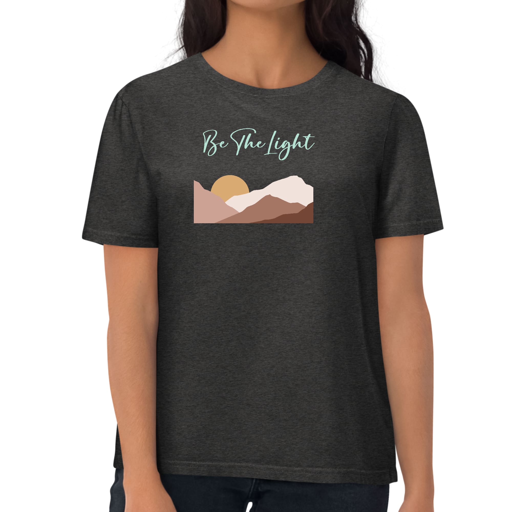 Womens graphic T-shirt featuring 'Say It Soul, Be The Light' illustration, made from soft preshrunk cotton with a classic fit.