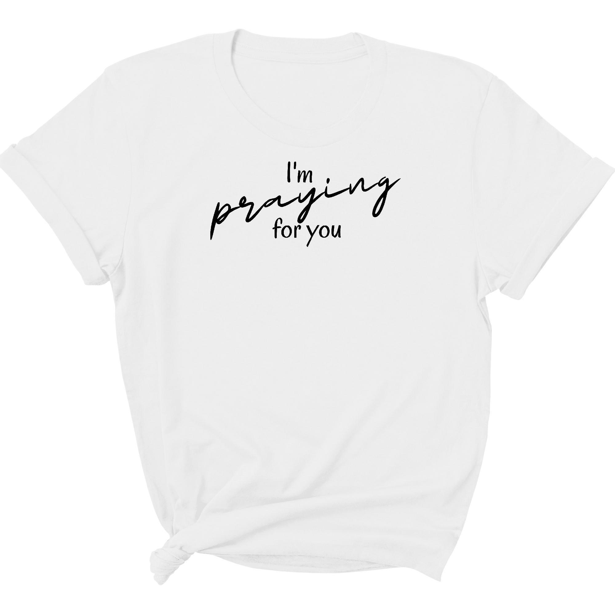 Black Women's Graphic T-shirt featuring 'Say it Soul, I'm Praying' illustration, made from soft preshrunk cotton.