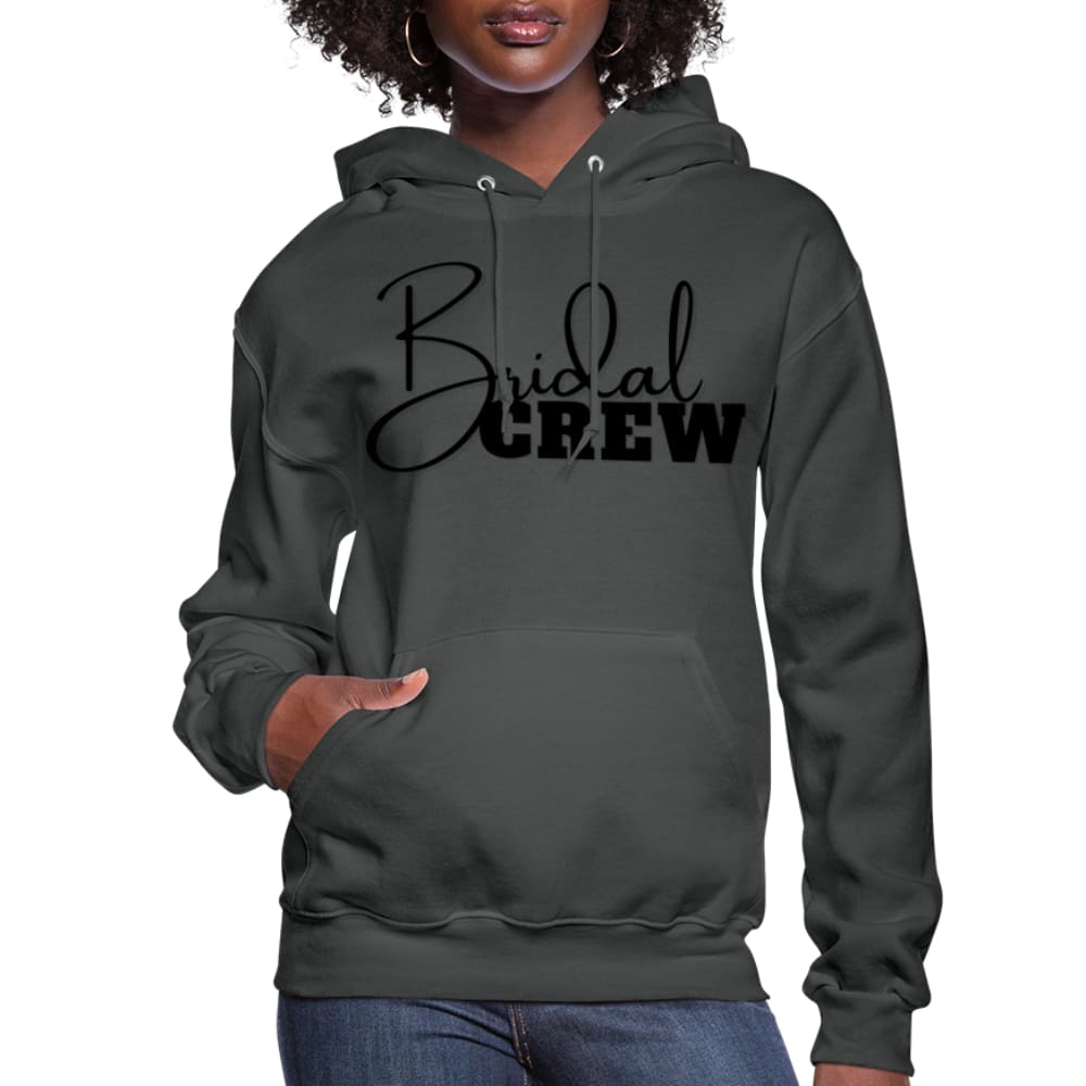 A stylish women's pullover hoodie in a soft fabric, featuring a drawstring hood and ribbed cuffs, perfect for casual wear.