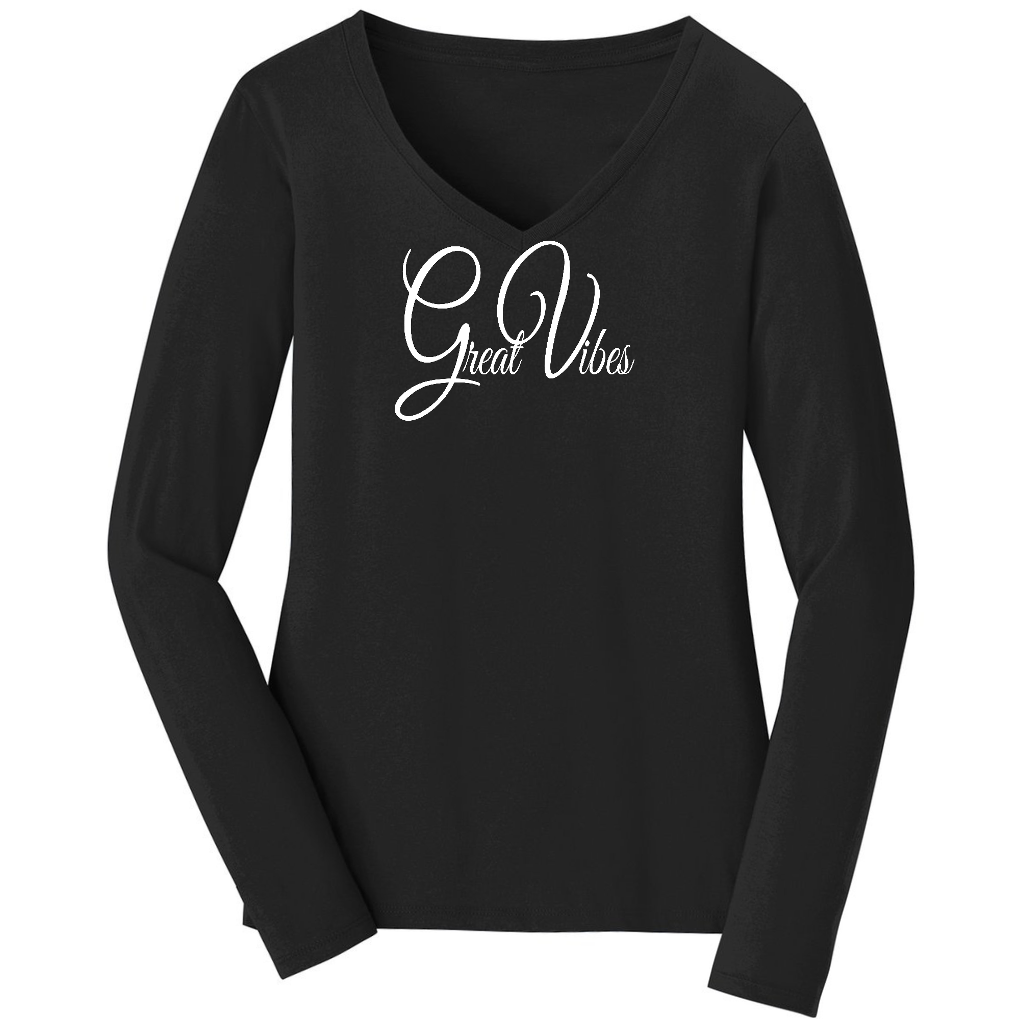 Women's Long Sleeve V-neck Graphic T-shirt featuring vibrant colors and a stylish design, perfect for all seasons.