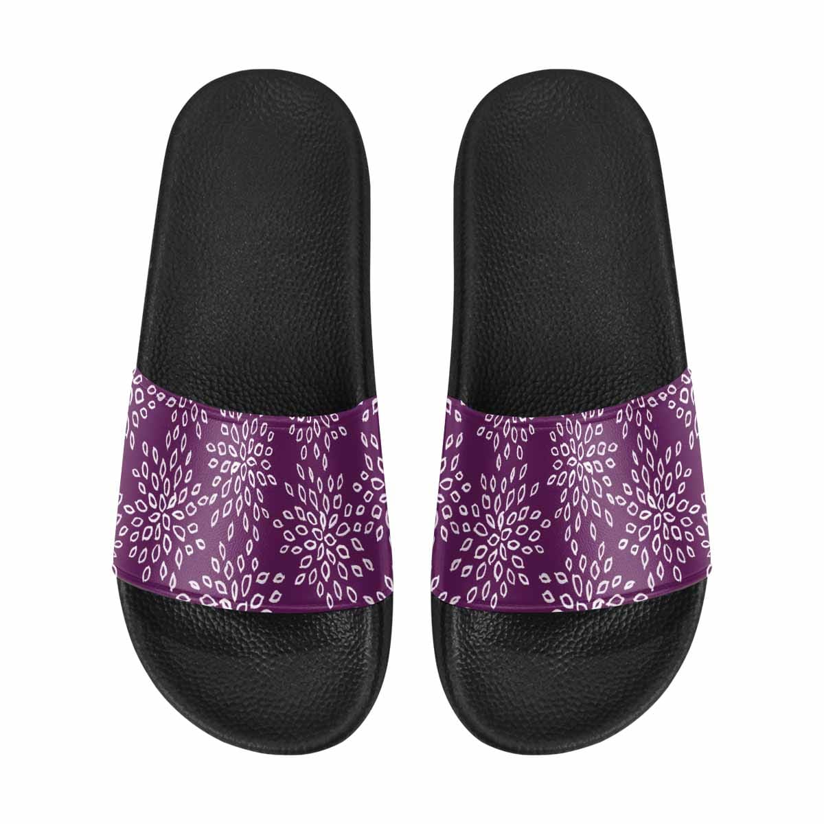 A pair of stylish Womens Slide Sandals featuring lightweight PVC straps and a comfortable sole, perfect for casual wear.