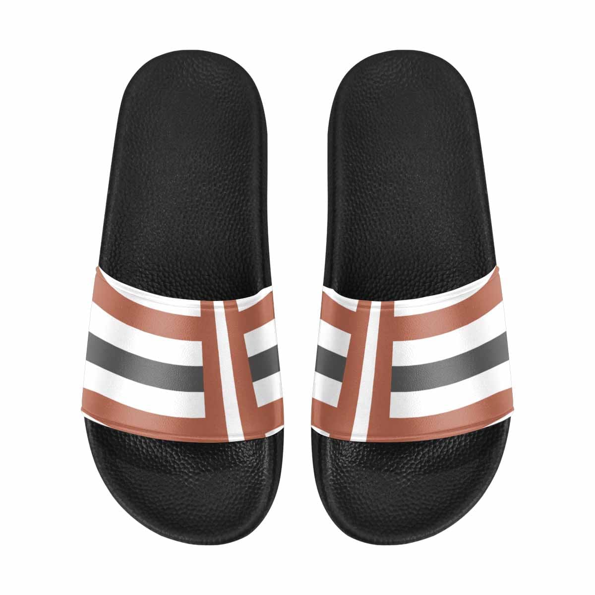 A pair of stylish Womens Slide Sandals featuring lightweight PVC straps and a comfortable sole, perfect for casual wear.