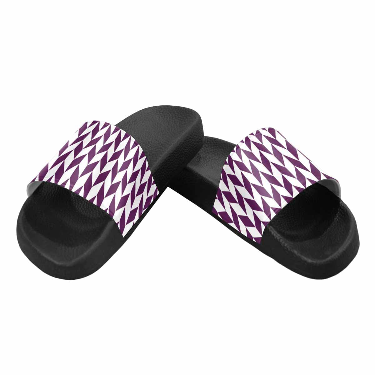 A pair of stylish Womens Slide Sandals featuring lightweight PVC straps and a comfortable sole, perfect for casual wear.