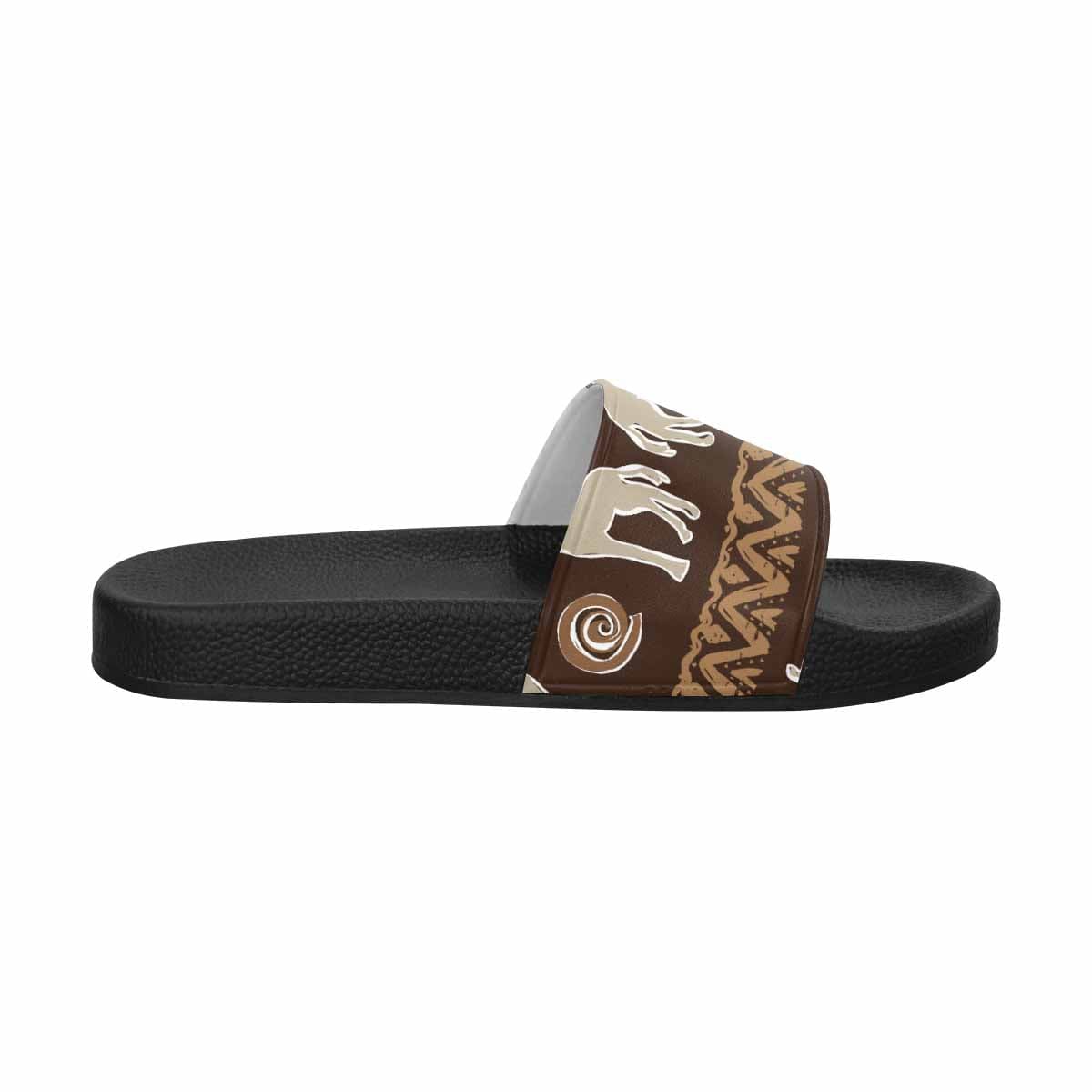 A pair of stylish Womens Slide Sandals featuring lightweight PVC straps and a comfortable sole, perfect for casual wear.