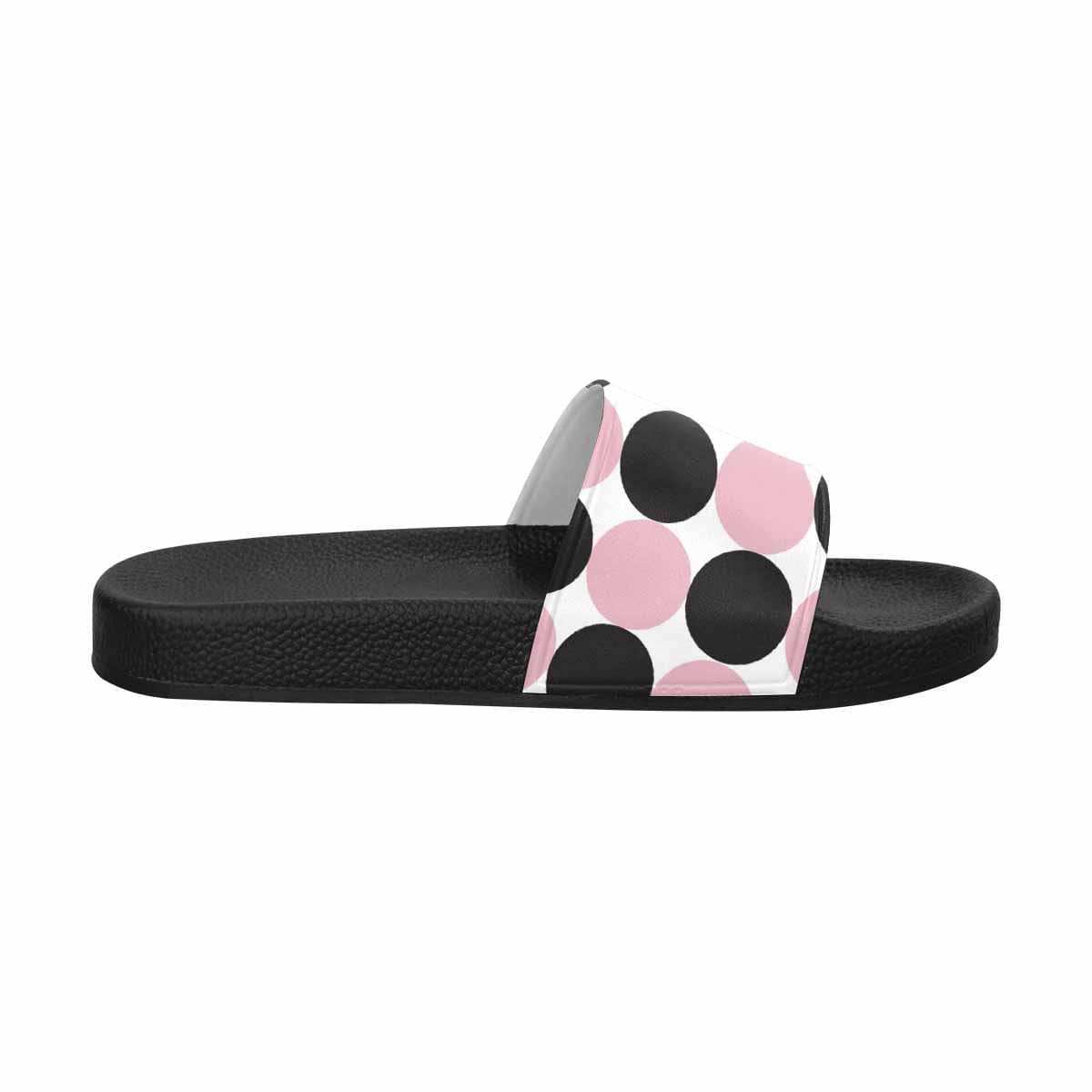 A pair of stylish women's slide sandals featuring lightweight PVC straps and a comfortable sole, perfect for casual wear.