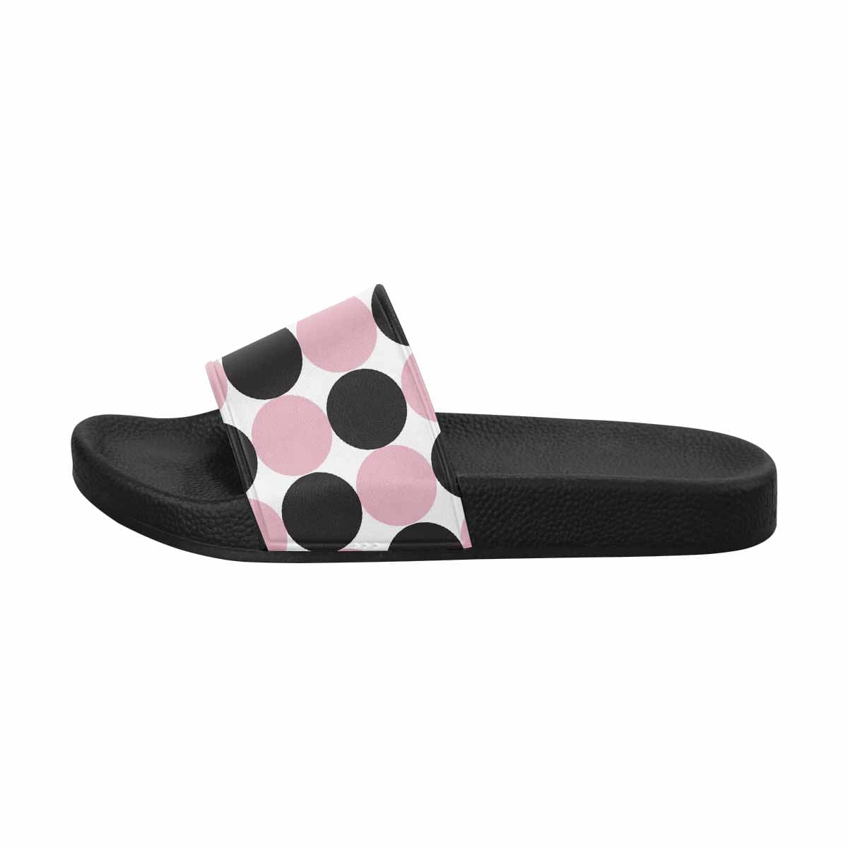 A pair of stylish women's slide sandals featuring lightweight PVC straps and a comfortable sole, perfect for casual wear.