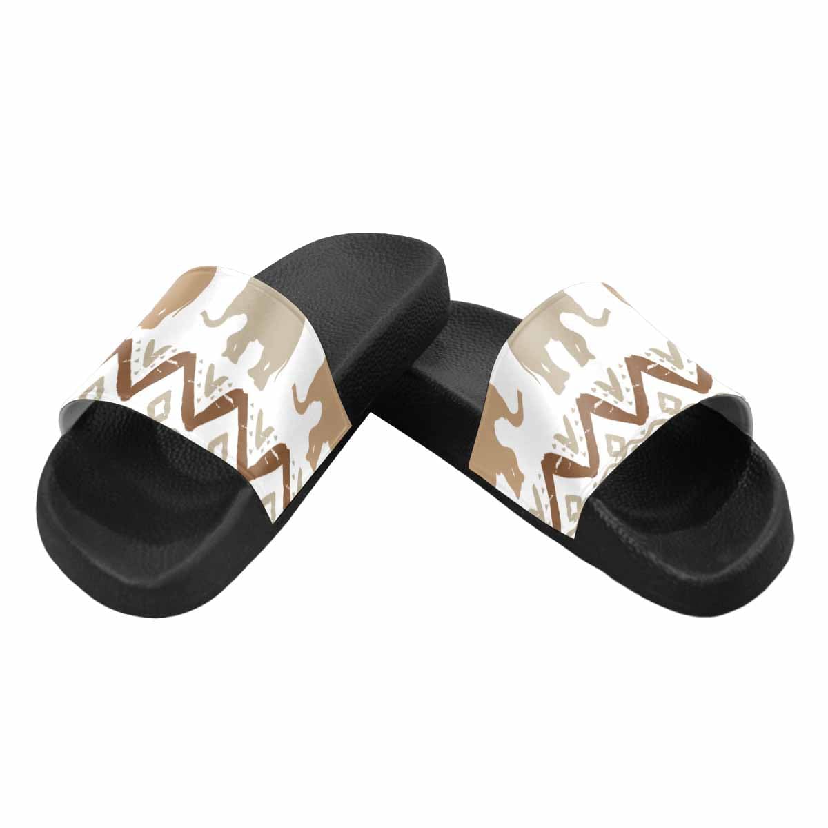 A pair of stylish women's slide sandals featuring lightweight PVC straps and a comfortable sole, perfect for casual wear.