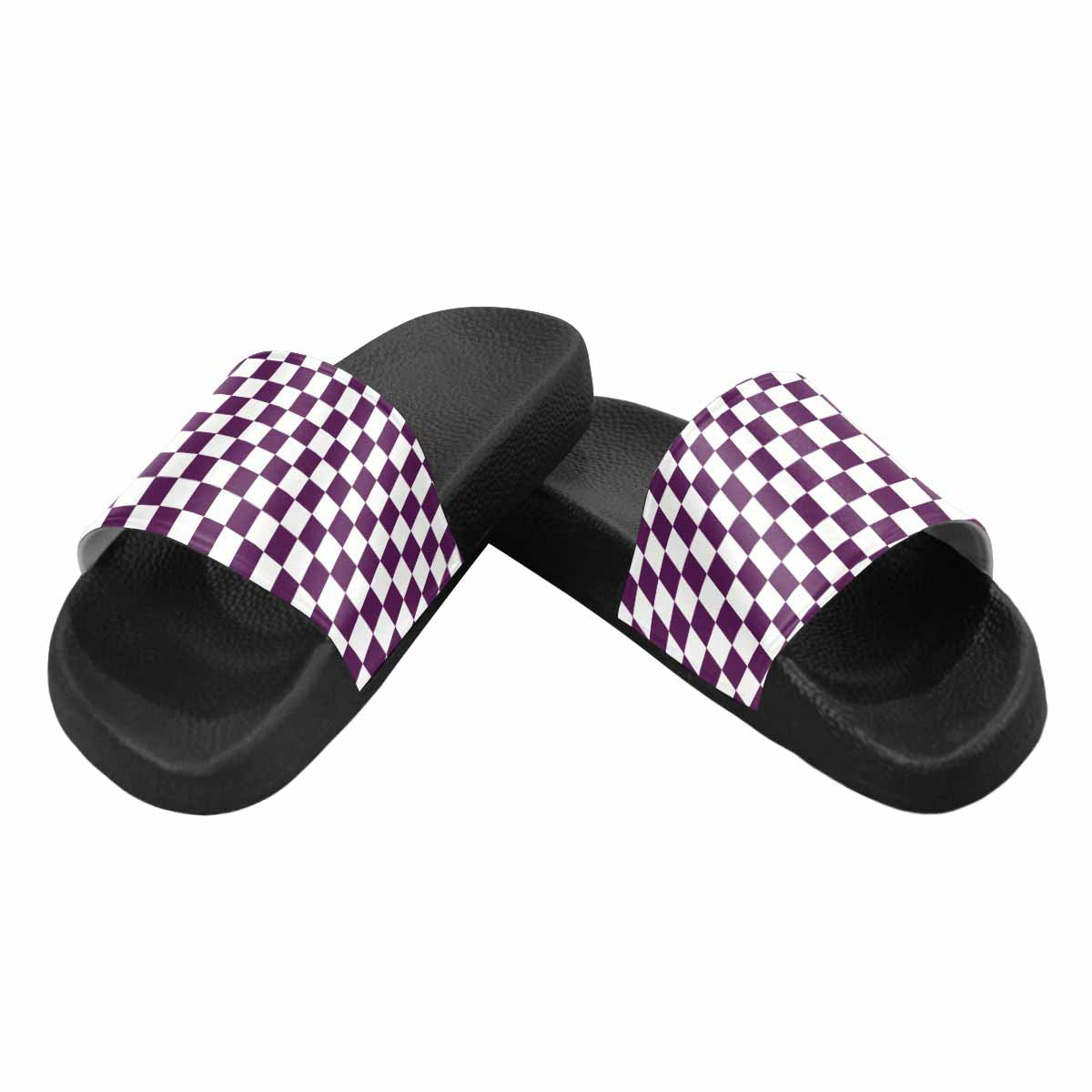 A pair of stylish Womens Slide Sandals featuring lightweight PVC straps and a comfortable sole, perfect for casual wear.