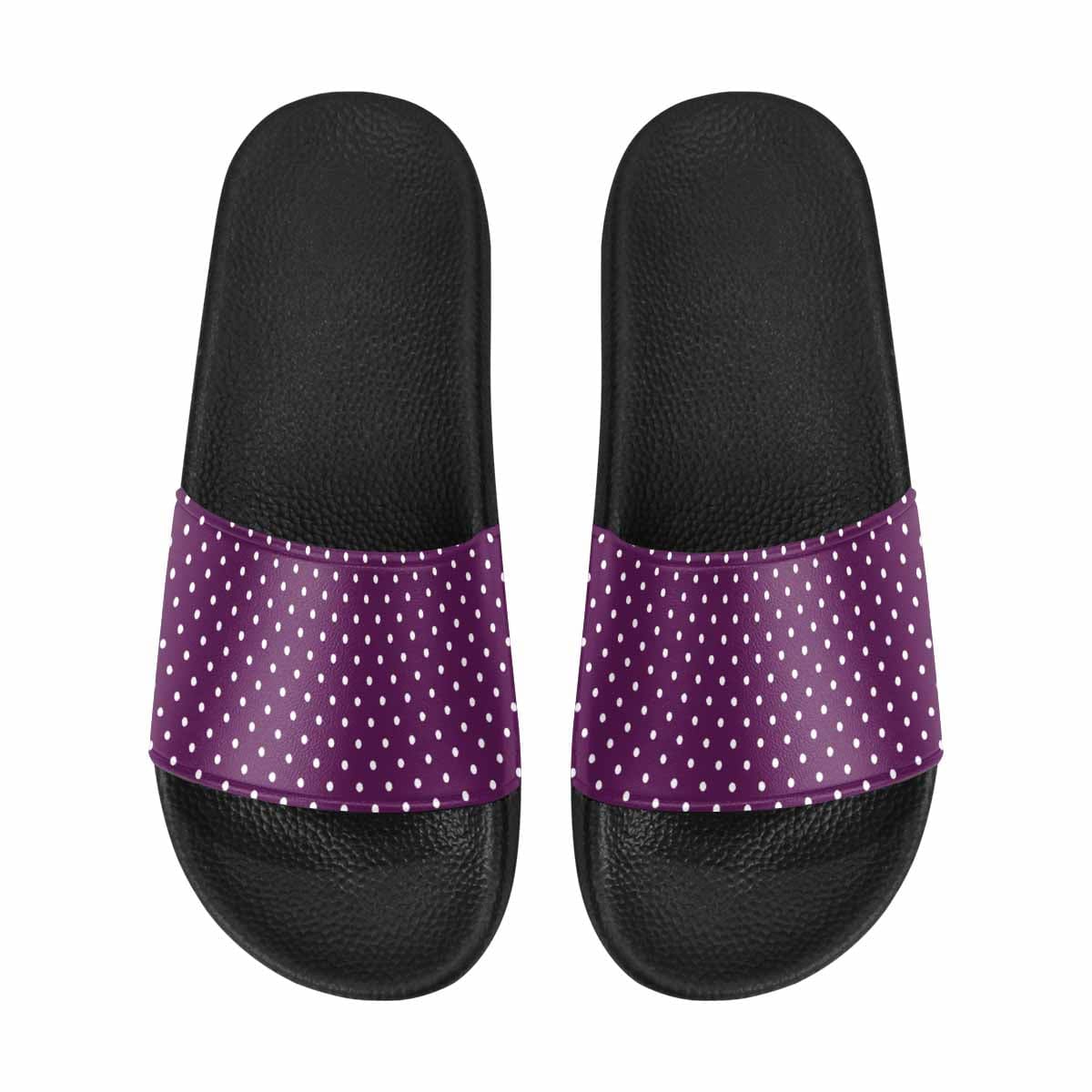 A pair of stylish Womens Slide Sandals featuring lightweight PVC straps and a comfortable sole, perfect for casual wear.